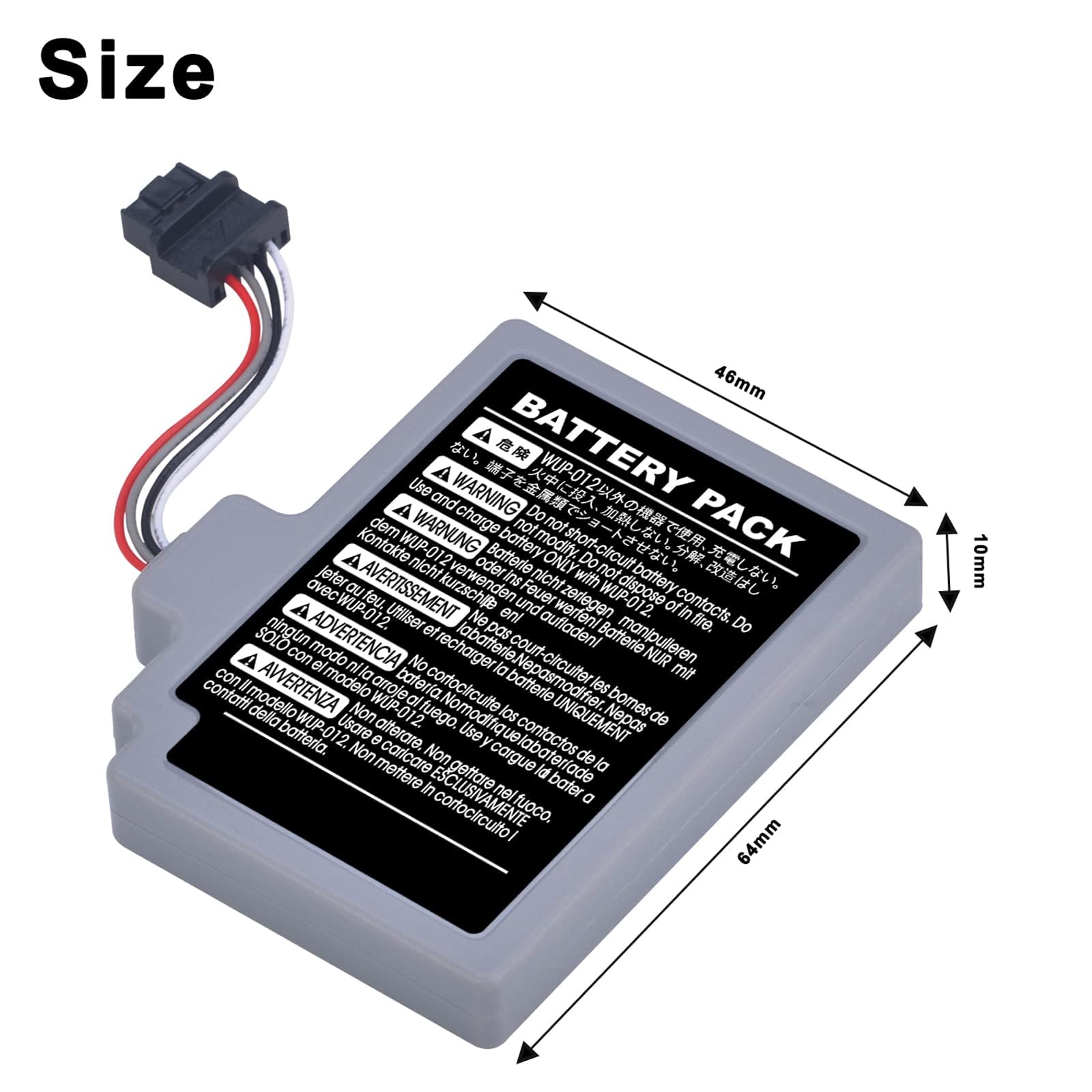 Hisewen 2200mAh Rechargeable Battery Replacement for Nintendo Wii U Gamepad WUP-012 & WUP-010 - Long-Lasting Power for Extended Gaming Sessions