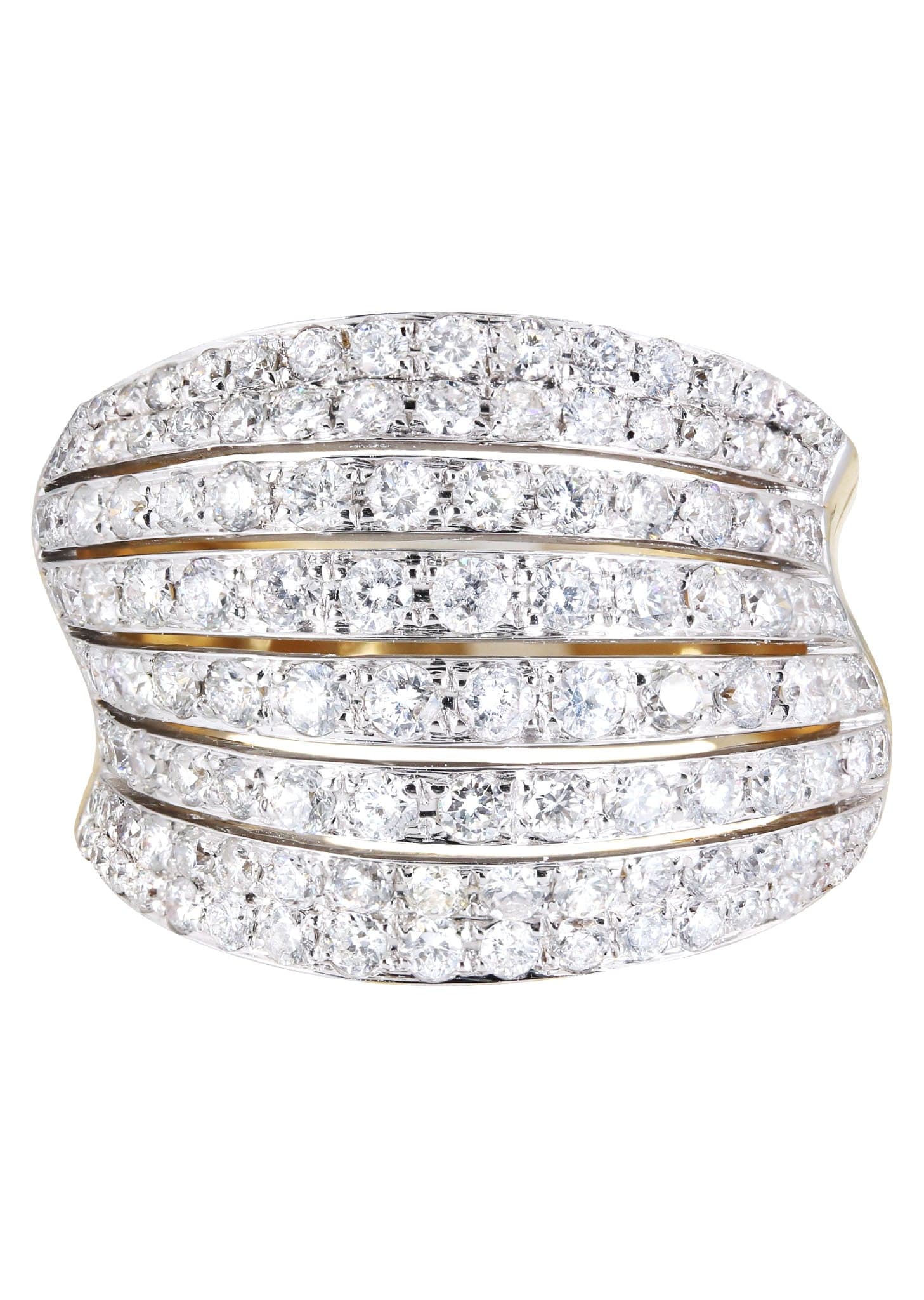 14K White Gold Ladies Diamond Cocktail Ring - 2.26 Carat Oval Cut Solitaire Engagement Ring for Women - Perfect for Evening Parties, Weddings & Special Occasions