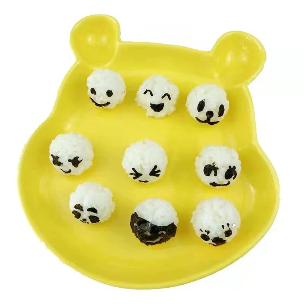 DIY Cartoon Rice Ball Molds - Smiling Face Sushi Maker & Seaweed Cutter Kit for Bento Box Decoration | Perfect for Kids Lunch, Party Snacks & Japanese Food Preparation