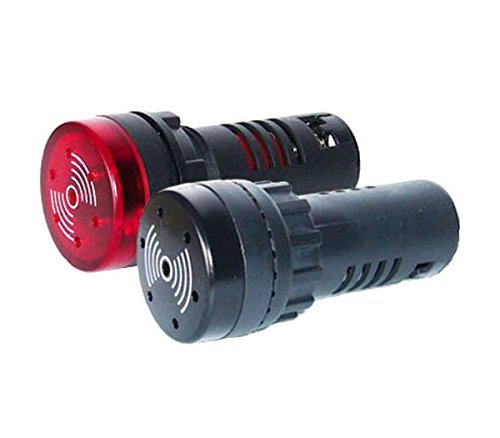 Signaworks BZ-22 24V Black Panel Mount Audible Alarm - Loud Buzzer for Industrial Equipment, Security Systems & Control Panels