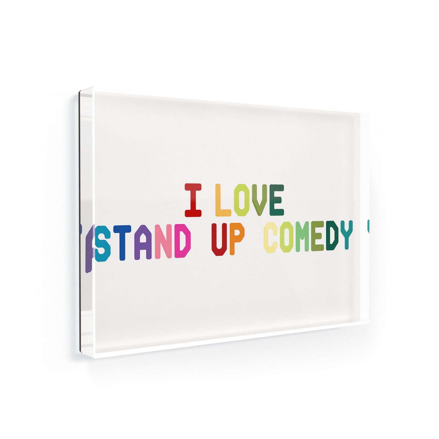 Funny Stand-Up Comedy Fridge Magnet - Colorful Neon Design for Refrigerators, Lockers & Office Decor - Perfect Gift for Comedy Lovers