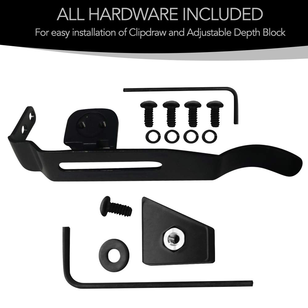 ClipDraw Gun Clip - Low Profile Slim Concealed Carry Holster for Pistols | Easy Installation | Made in USA | Perfect for Everyday Carry, Home Defense & Concealed Carry