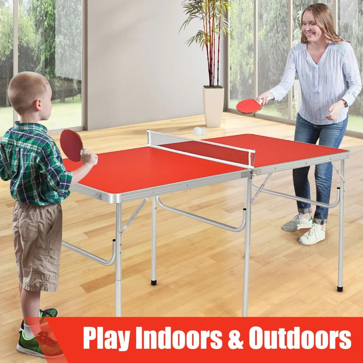 Portable Ping Pong Table Set - 60
