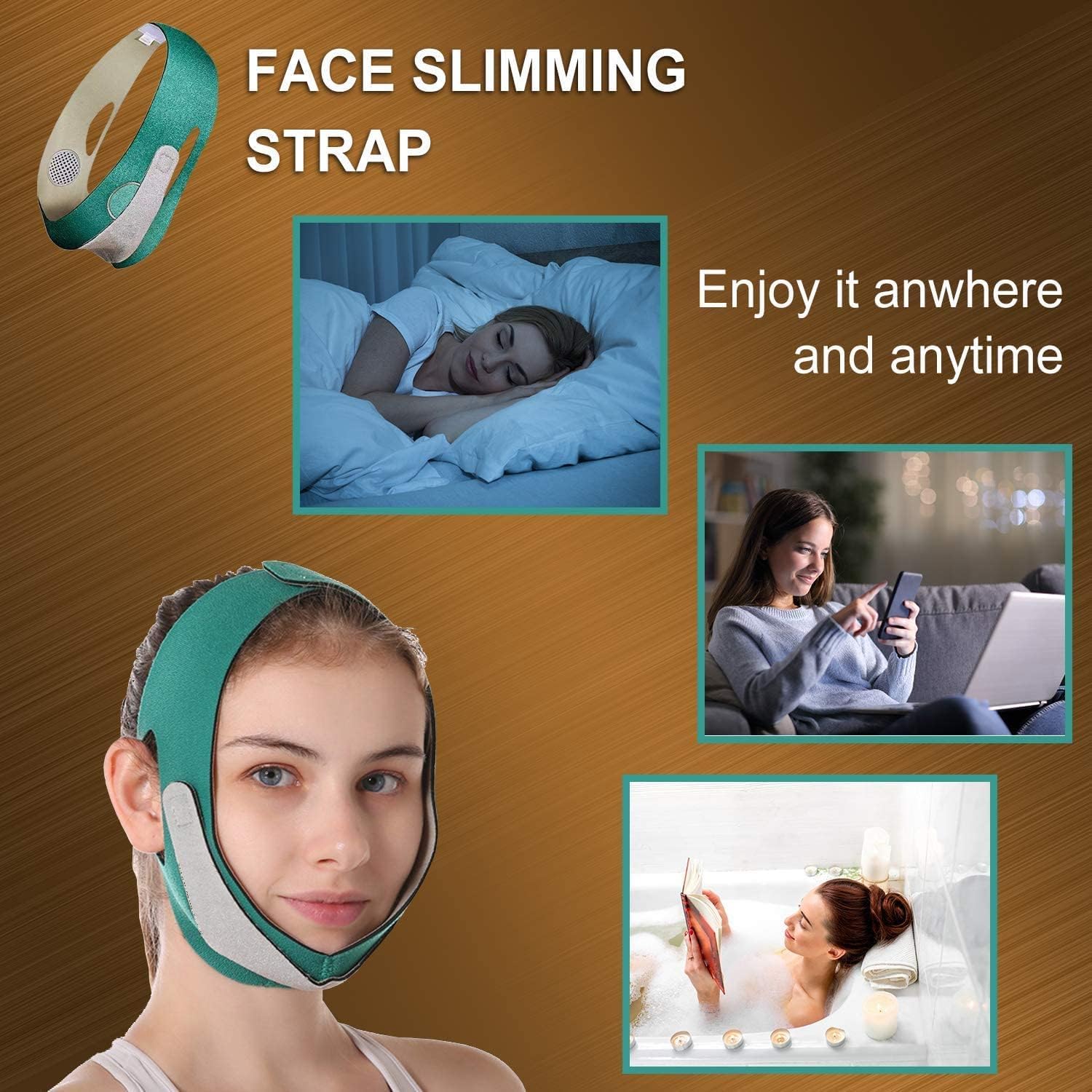 Piercell™ V Line Face Shaper - Chin & Cheek Lift Up Belt for Women | Elastic Face Slimming Bandage | Anti-Wrinkle Facial Strap for Skin Tightening & Contouring | Perfect for Home Spa, Skincare Routine & Self-Care Moments