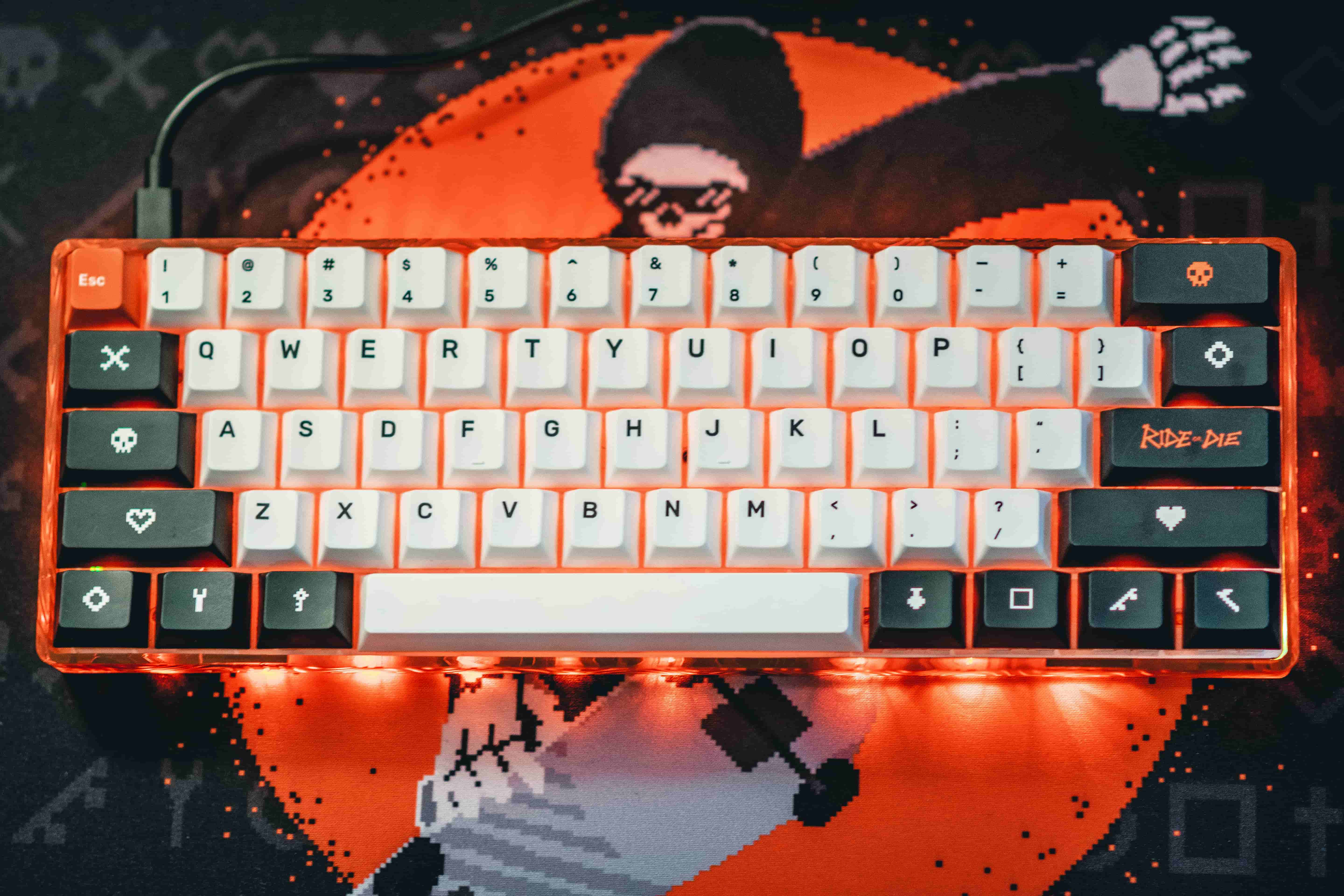 Ride or Die Keycap Combo - Custom Mechanical Keyboard Keycaps for Gamers & Typists - Perfect for Gaming Setups & Office Workstations