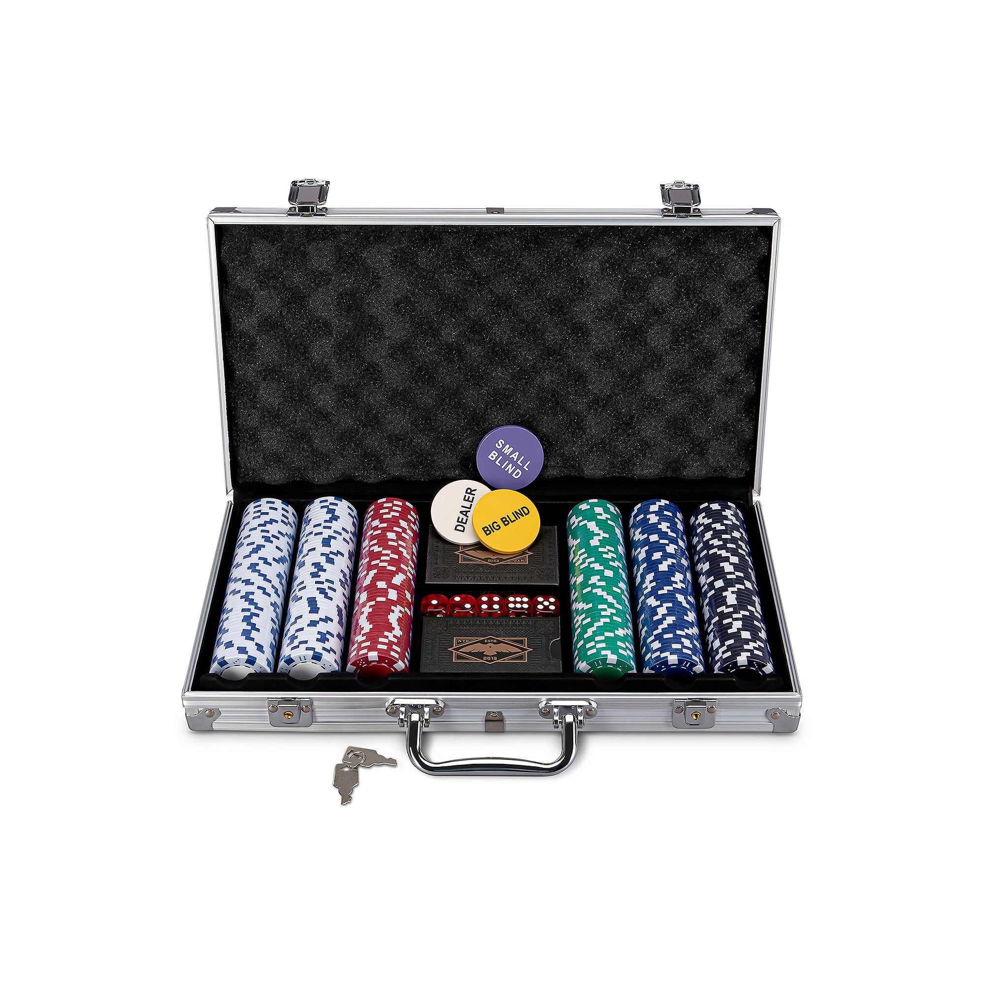 Blksmith XG1050 MUA 300-Piece Deluxe Poker Set - Tournament Edition with Carrying Case (Multiple Colors) - Perfect for Casino Nights, Poker Parties & Home Game Nights