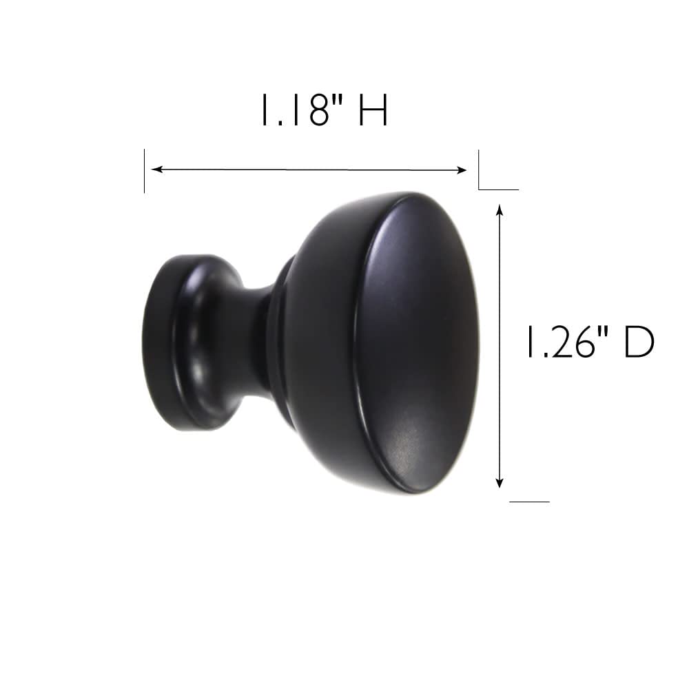 Design House 189209 Matte Black Cabinet Knobs - 10-Pack for Kitchen, Bathroom, Closet & Dresser Cabinets | Durable Hardware for Home Decor & Furniture Upgrade