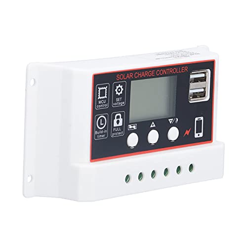 30A Solar Charge Controller for Battery - Easy to Operate with Open Circuit Protection | Ideal for Off-Grid Solar Panels, RV, Marine & Home Backup Power Systems