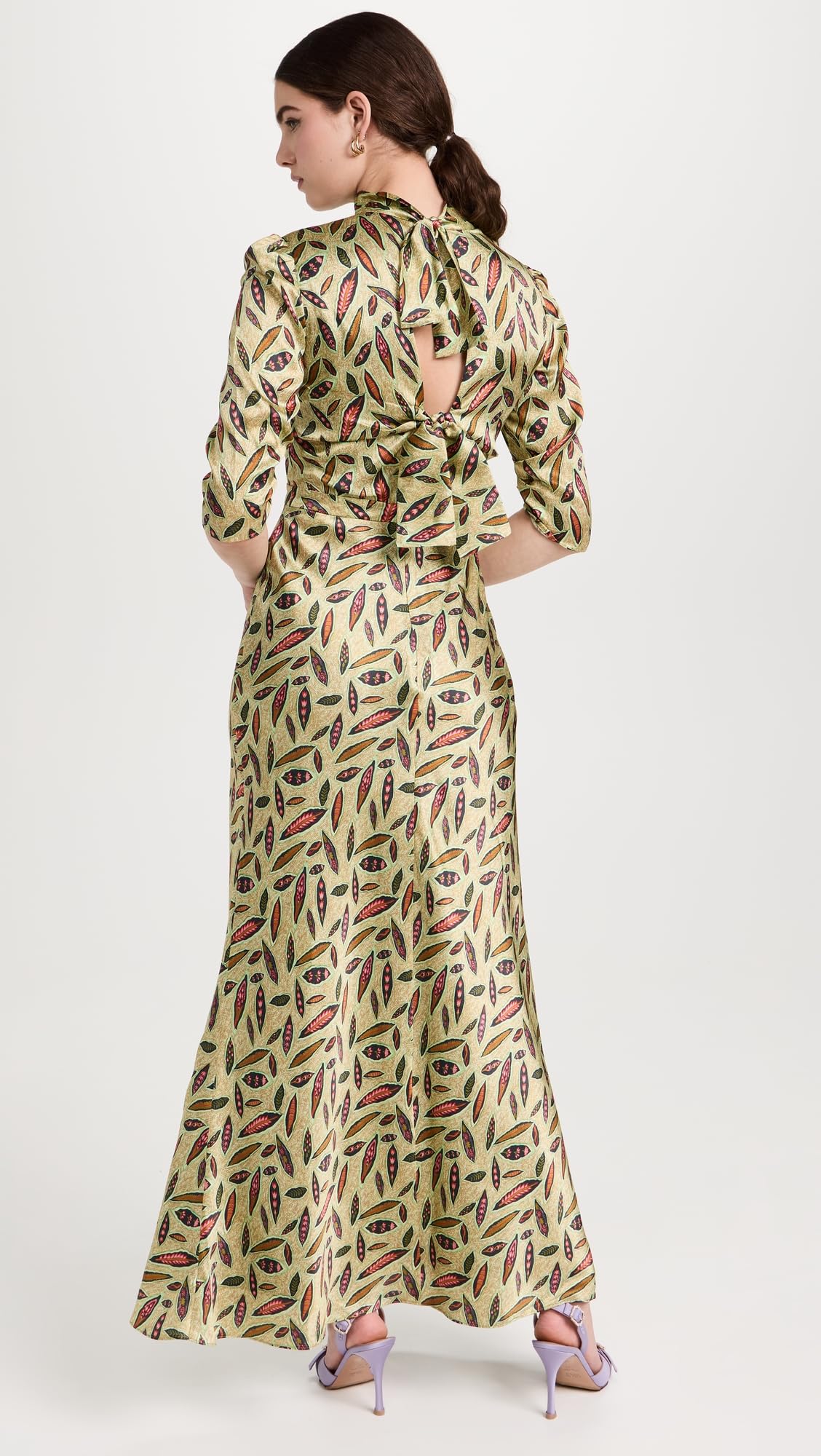 SALONI Women's Adele Dress - Elegant Floral Print Midi Dress for Women | Perfect for Weddings, Parties & Special Occasions