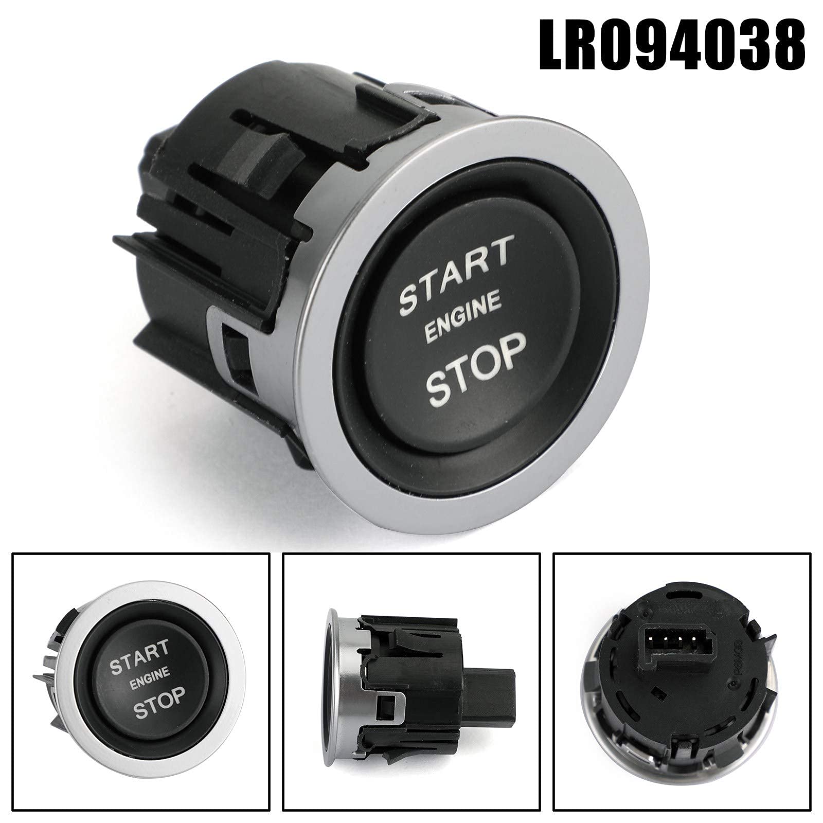 Artudatech Start Stop Button Cover - Compatible with Range Rover Full Size 2013+ & Evoque 2015+ (Part# LR094038) - Engine Push Button Switch Protector for Car Interior Protection & Customization