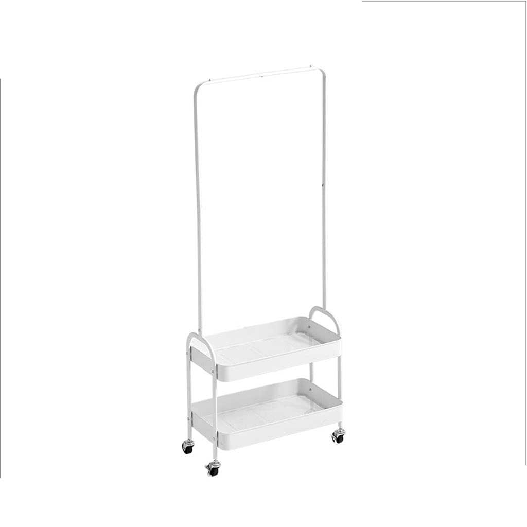 LICHUAN 2-Tier Metal Shoe Bench with Coat Rack - Entryway Shoe Storage Organizer with Wheels, Easy Assembly for Hallway, Bathroom & Mudroom Decor (Color: A) | Perfect for Small Spaces & Apartment Living