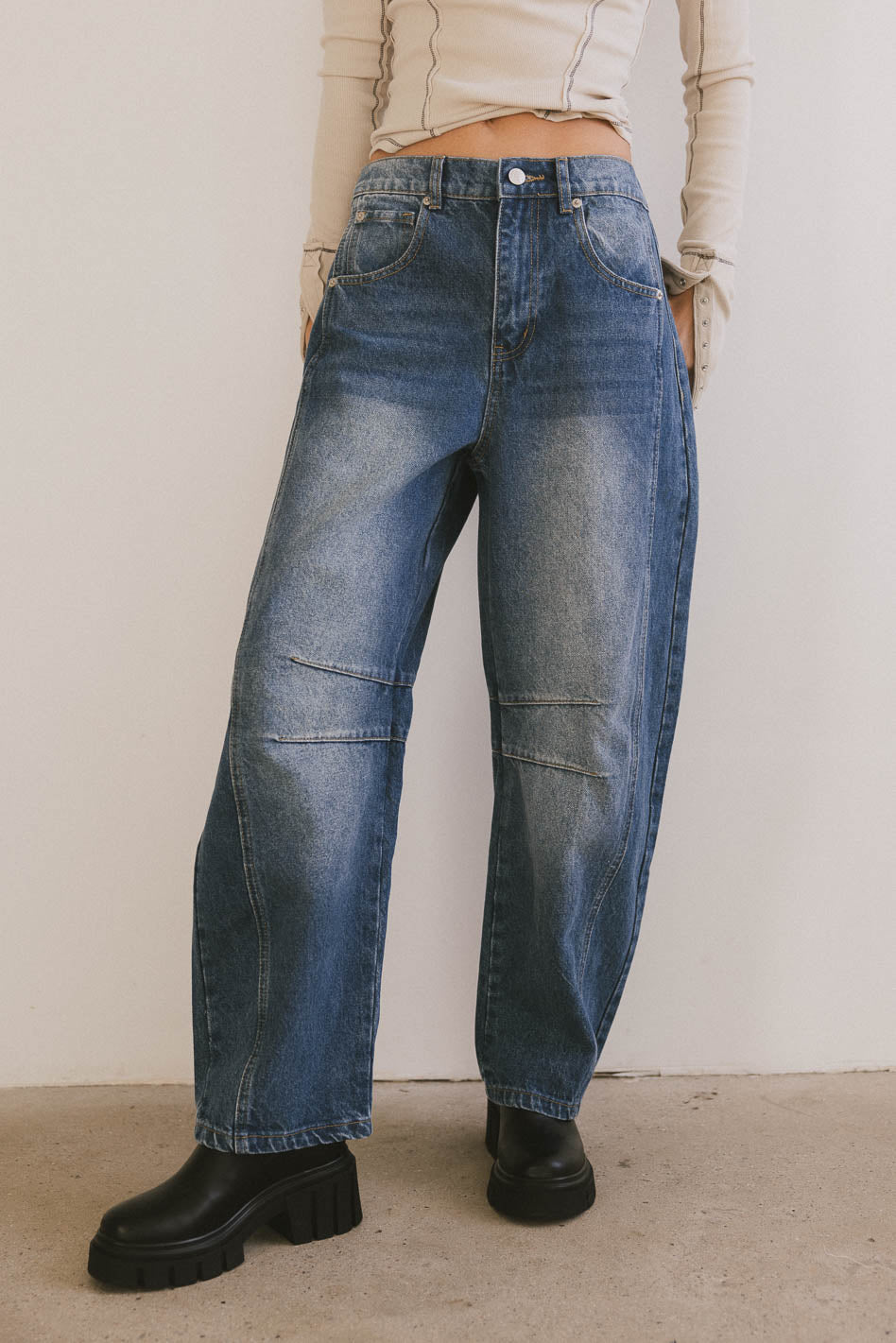 Lisette Women's High Waist Skinny Barrel Jeans - Dark Wash Denim Pants for Casual Wear & Everyday Outfits