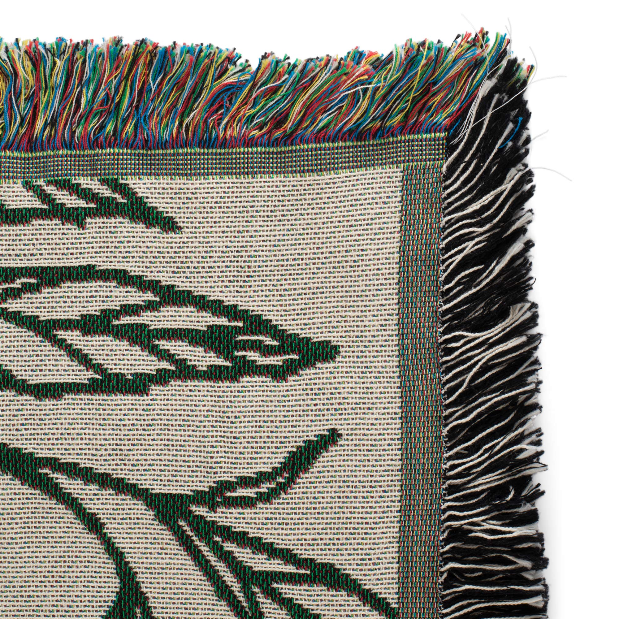 Premium Cotton Decorative Throw Blanket - 48x68 Inches, Brown Cross Cana Rings Design - Perfect for Sofa, Bed, and Home Decor