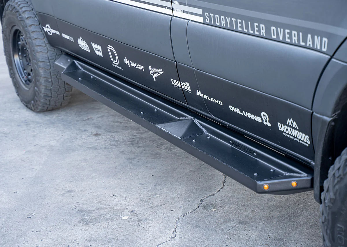 ROAMBUILT Flat Side Step for 2007-2023 Mercedes Sprinter Van - Passenger Side - Easy Installation & Durable Aluminum - Perfect for Camping & Outdoor Adventures