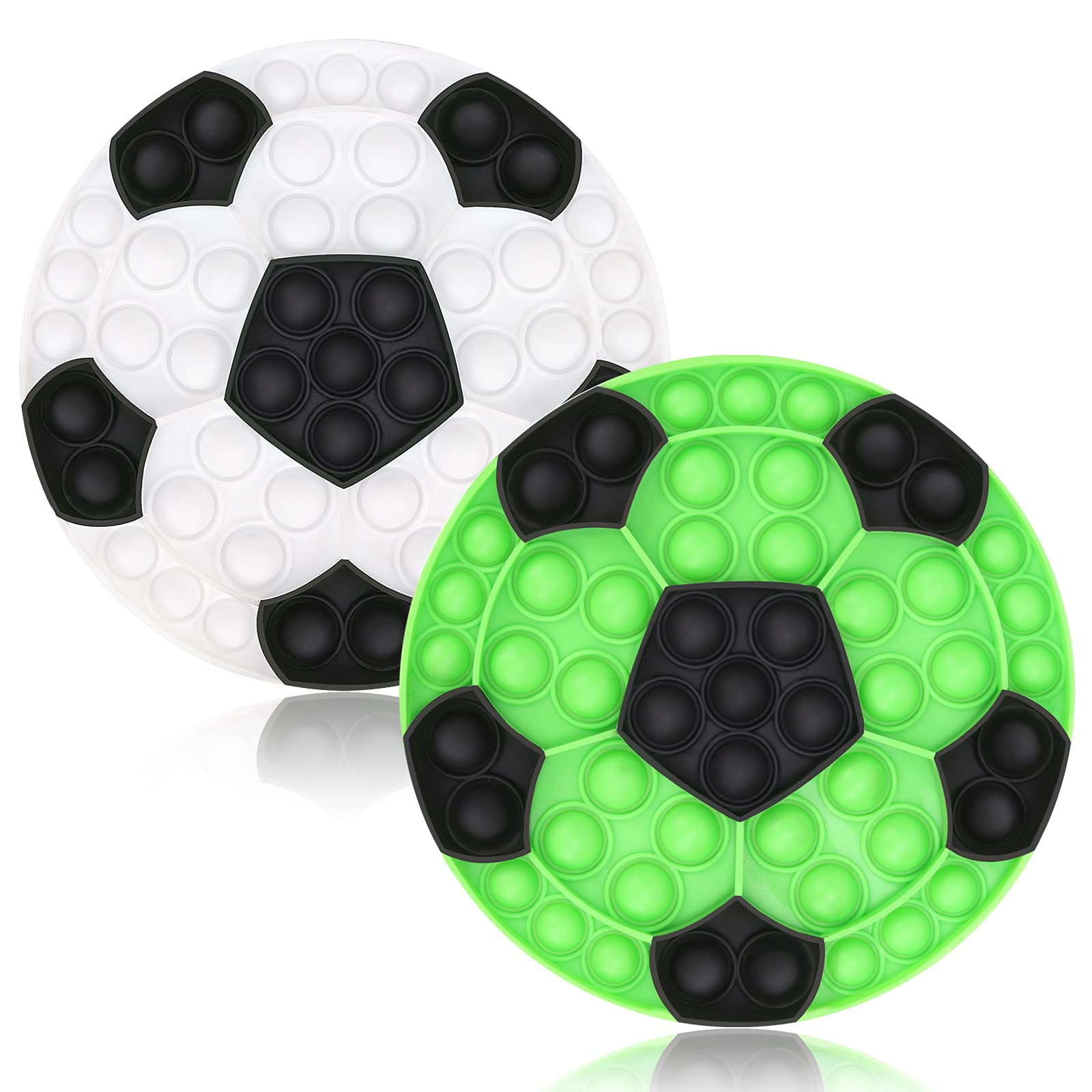 XITALAXU 2 Pack Football Pop Bubble Sensory Fidget Toy - Stress Reliever for Kids & Adults with ADHD, Autism, Anxiety - Silicone Squeeze Push Toy for Focus & Relaxation - Perfect Birthday Party Favors, Classroom & Office Desk Stress Relief Toys