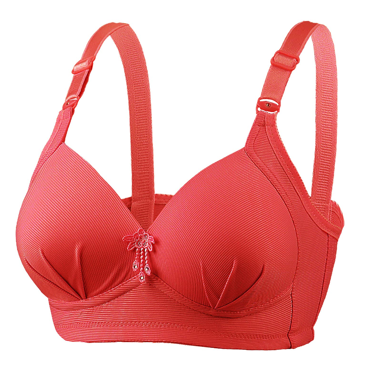 Wire-Free Cotton Bras for Women - Breathable, Seamless, Molded Full Cup Bralette - Comfortable Everyday Wear for Work, Yoga & Lounging