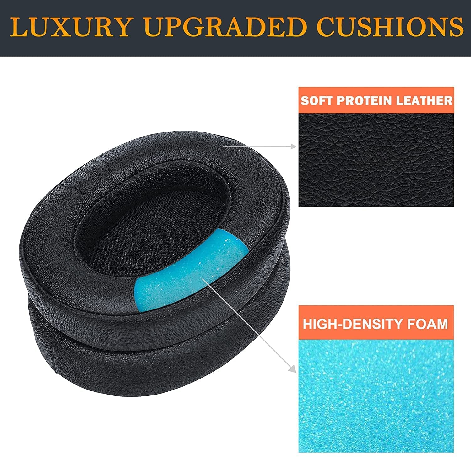 Premium Replacement Ear Pads for Skullcandy Crusher Wireless/Evo/ANC & Hesh 3 Headphones - Soft Memory Foam Cushions, Noise Isolation Earpads - Perfect for Gaming, Music & Travel Comfort