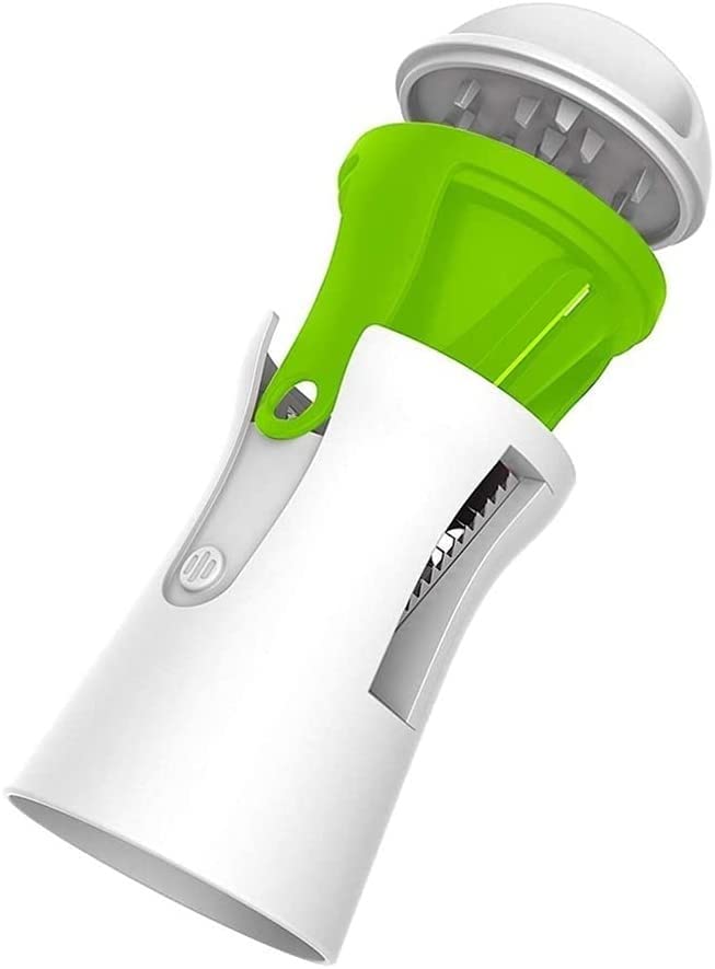 Jiaanu Stainless Steel Handheld Spiralizer - Portable Vegetable Slicer for Potatoes, Zucchini, Carrots | Easy Spiral Cutter for Healthy Noodles, Salad & Meal Prep | Perfect for Kitchen, Camping & Low-Carb Diets