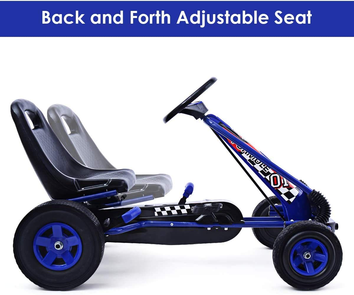 ARLIME Kids Pedal Go Kart - Ride On Toy Car for Boys & Girls Ages 3-8 Years | Forward/Reverse Motion, 3-Point Steering Wheel, Adjustable Ergonomic Seat | Perfect for Backyard Play, Birthday Gifts & Outdoor Family Fun