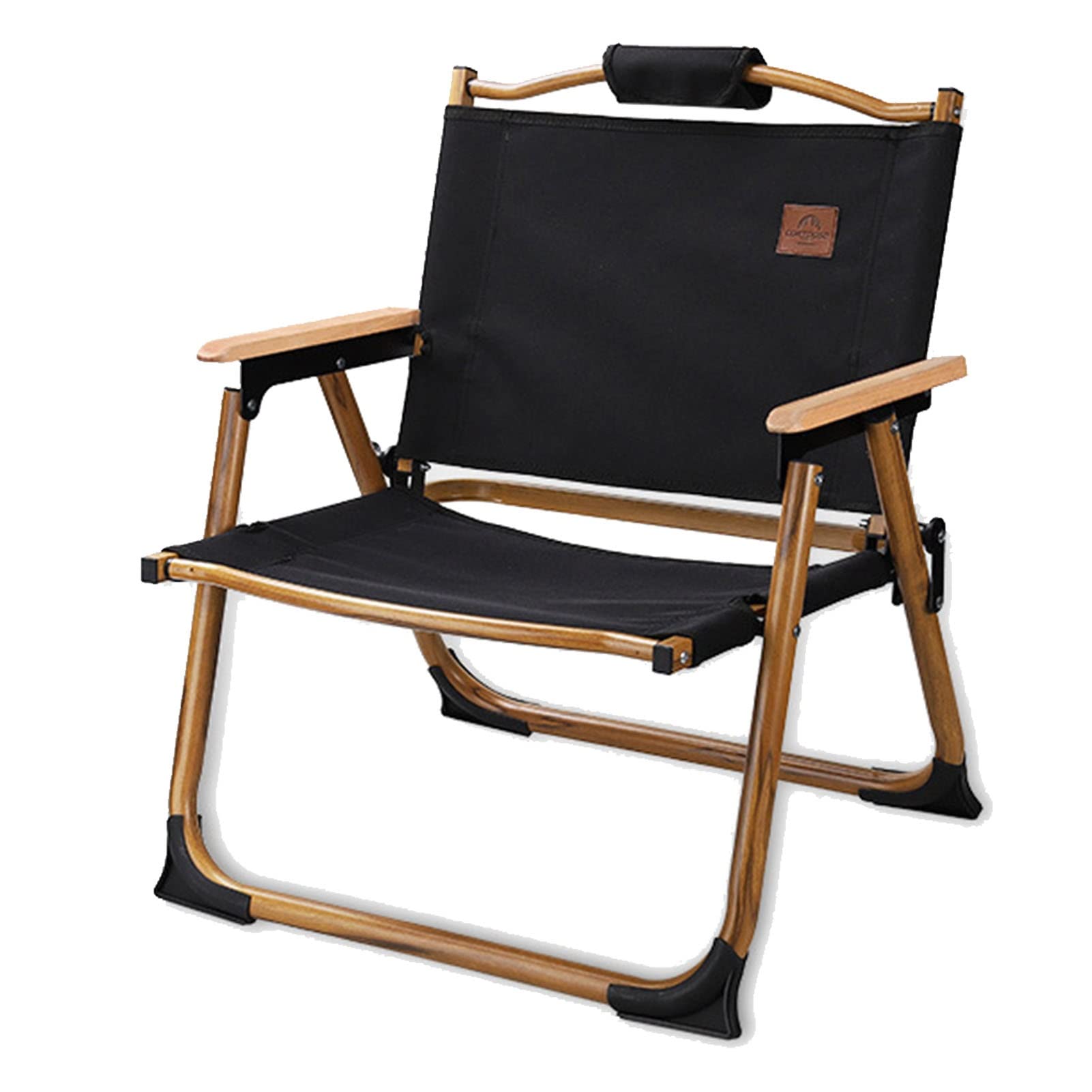 Portable Folding Sun Lounger Chair - Heavy Duty 330lbs Capacity Camping Recliner with Storage Bag - Compact 73x54x44cm for Outdoor, Beach, Fishing, BBQ, Picnic & Backyard Relaxation (Black, Small)