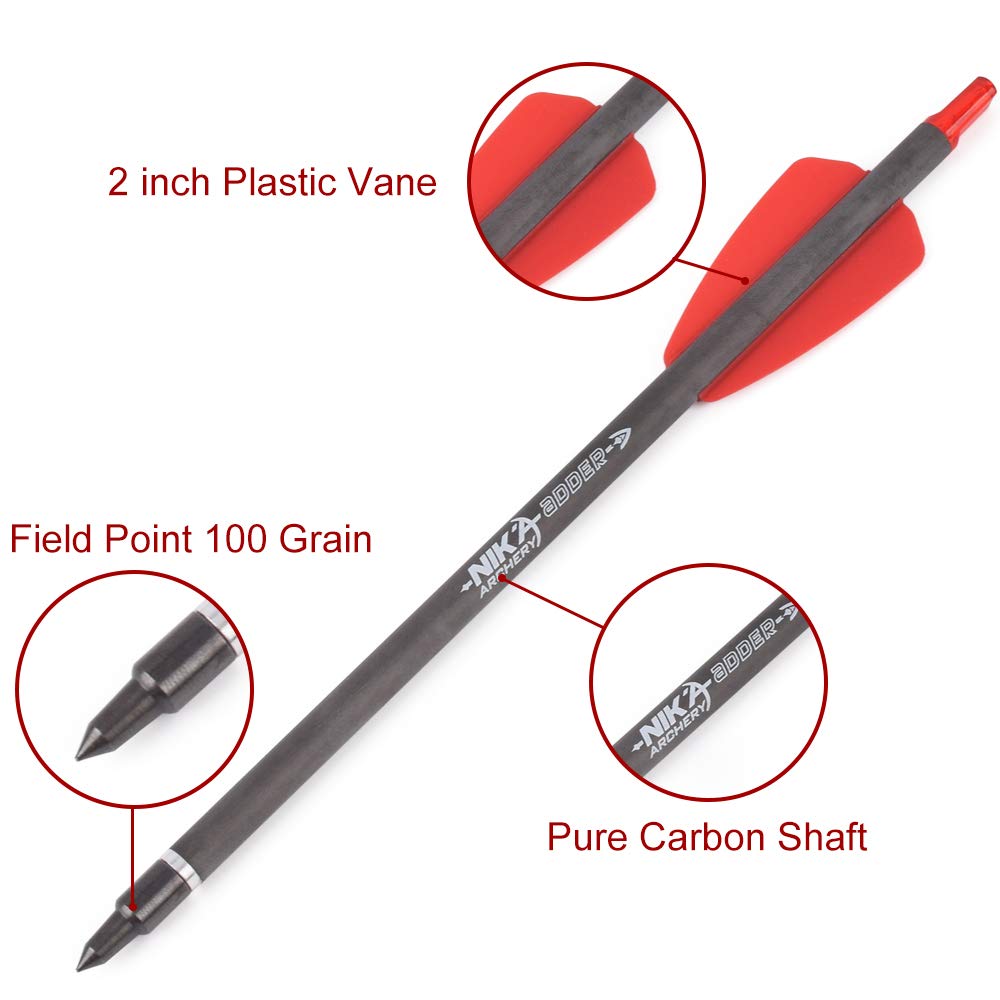 Carbon Crossbow Bolts 7.5