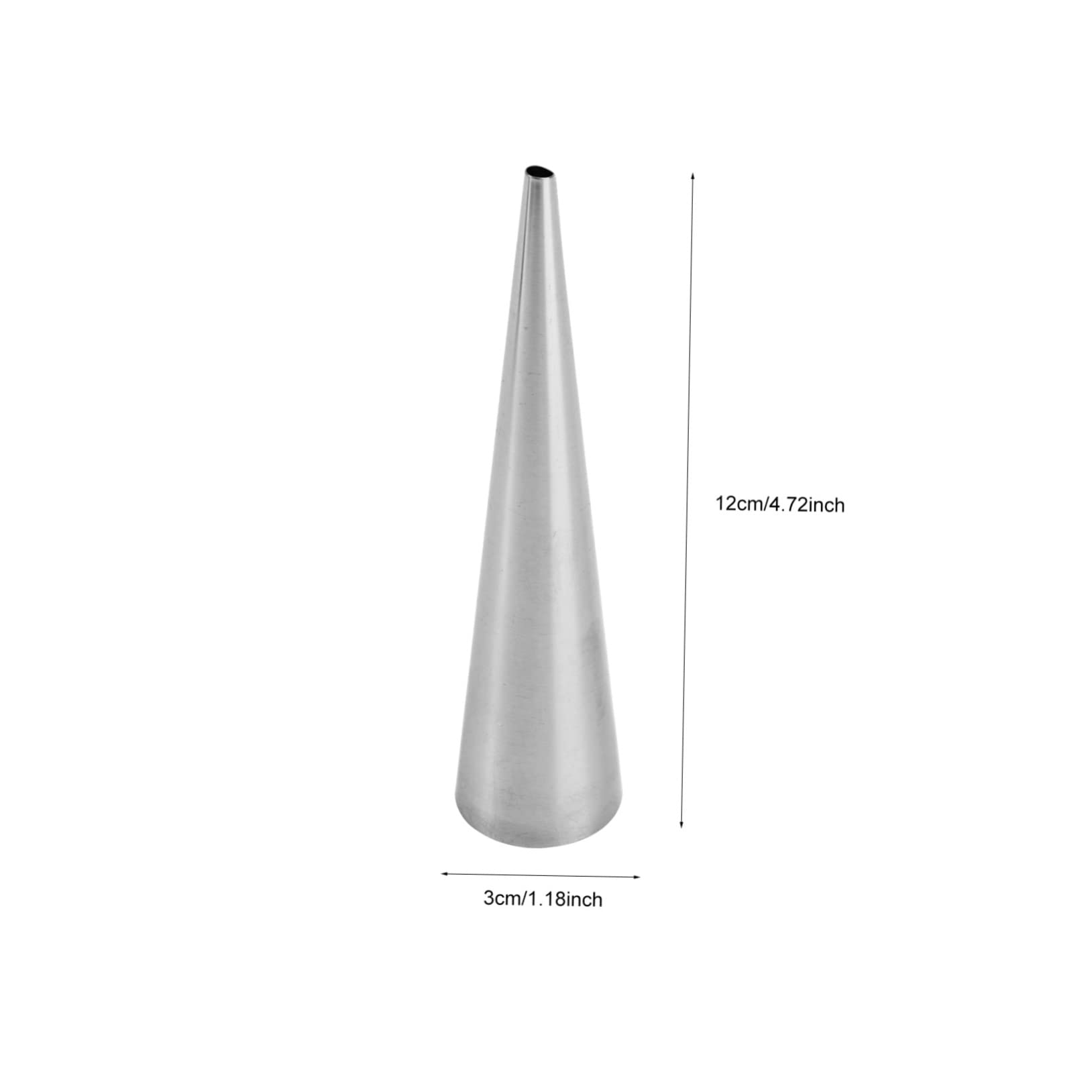 Unomor 16-Piece Large Stainless Steel Conical Pastry Horns - Durable Baking Tubes for Professional Desserts, Easy to Clean | Perfect for Cream Puffs, Eclairs & Cake Decorating