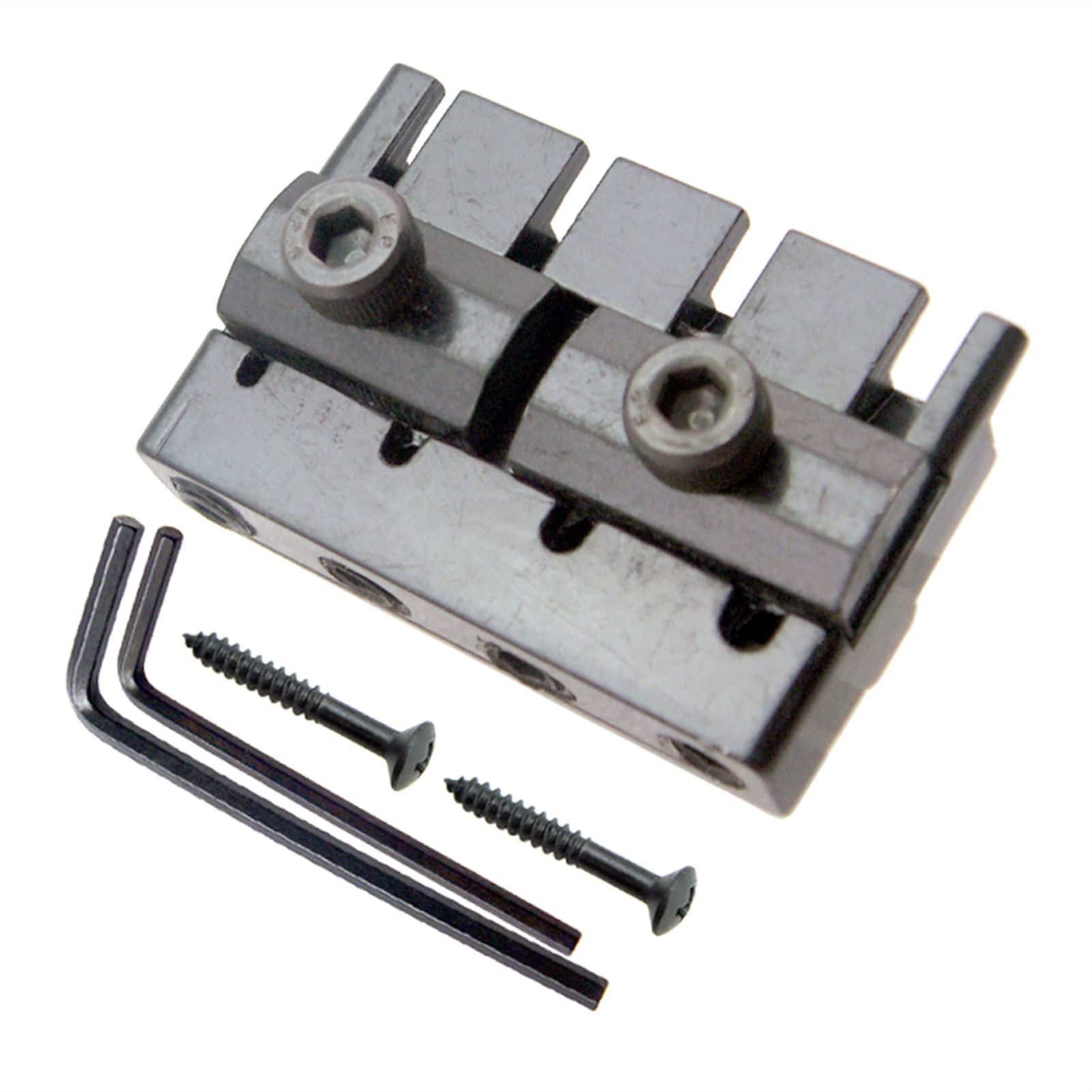 4-String Headless Electric Bass Bridge System - Black Tailpiece & Bridge for Electric Guitar | Perfect for DIY Bass Upgrades & Professional Installations