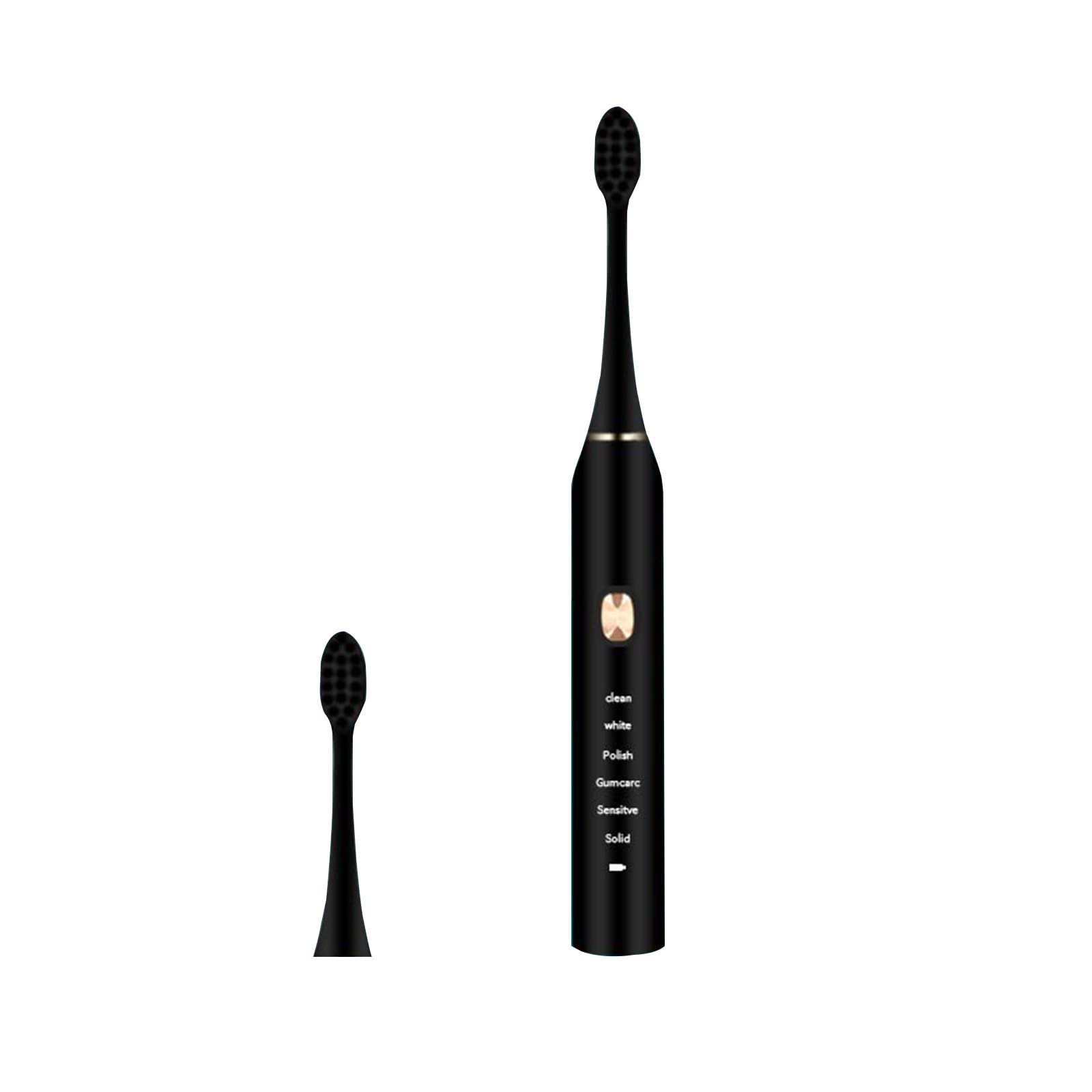 Rechargeable Electric Toothbrush for Adults - 6 Cleaning Modes with 2 Brush Heads, IPX7 Waterproof, Smart Timer - Perfect for Travel & Daily Oral Care at Home or Office