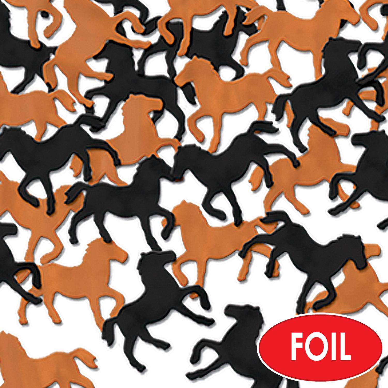 12 Pack Beistle Confetti Horses Decorations - Black & Copper (1 Oz per Pack) | Party Supplies, Birthday Decor, Wedding Centerpieces, Baby Shower Decorations
