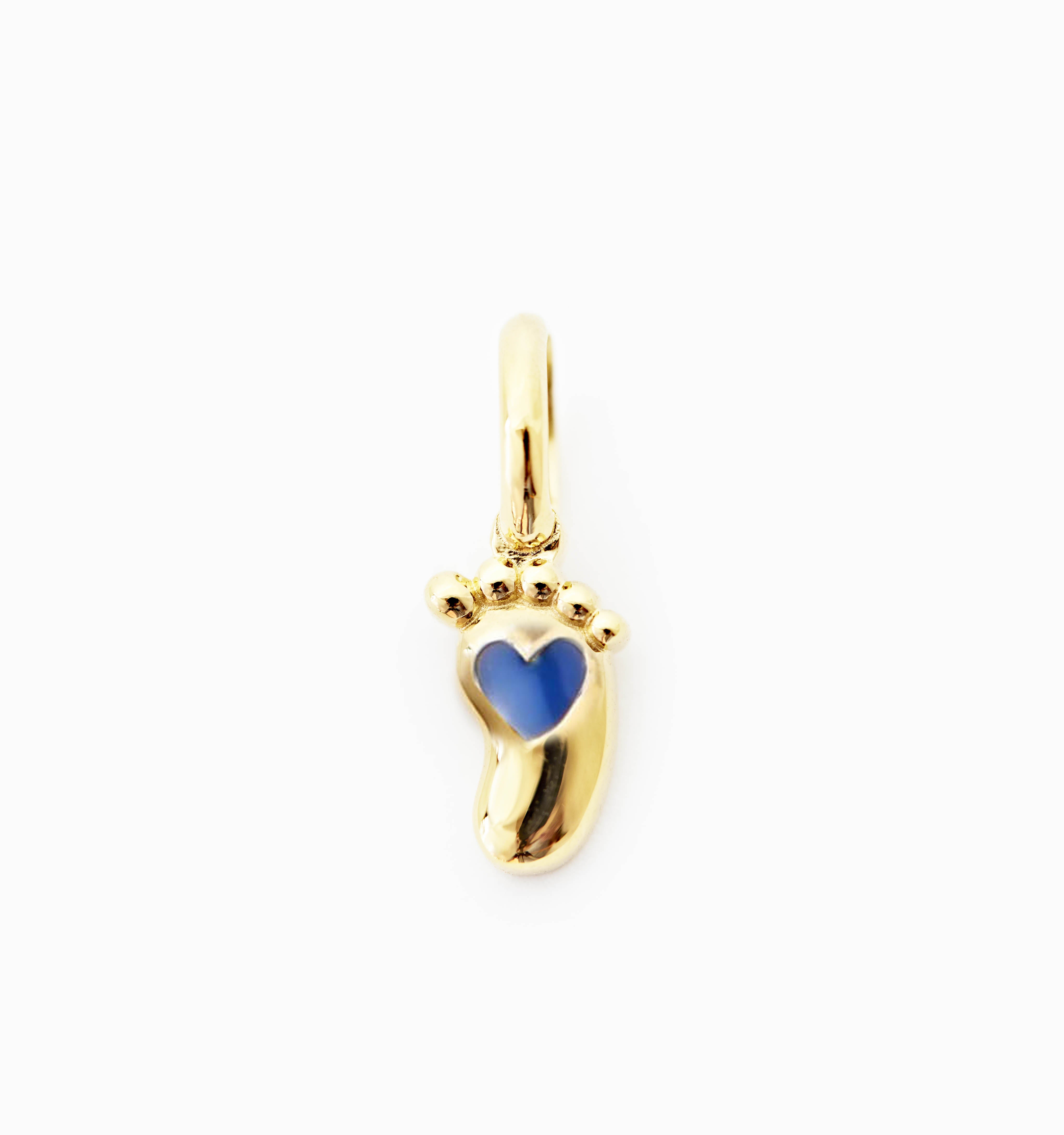 Blue Baby Foot Charm - Adorable Newborn Keepsake for Baby Shower Gifts, Christening & Nursery Decor | Perfect for Memory Boxes, First Birthday & Milestone Celebrations