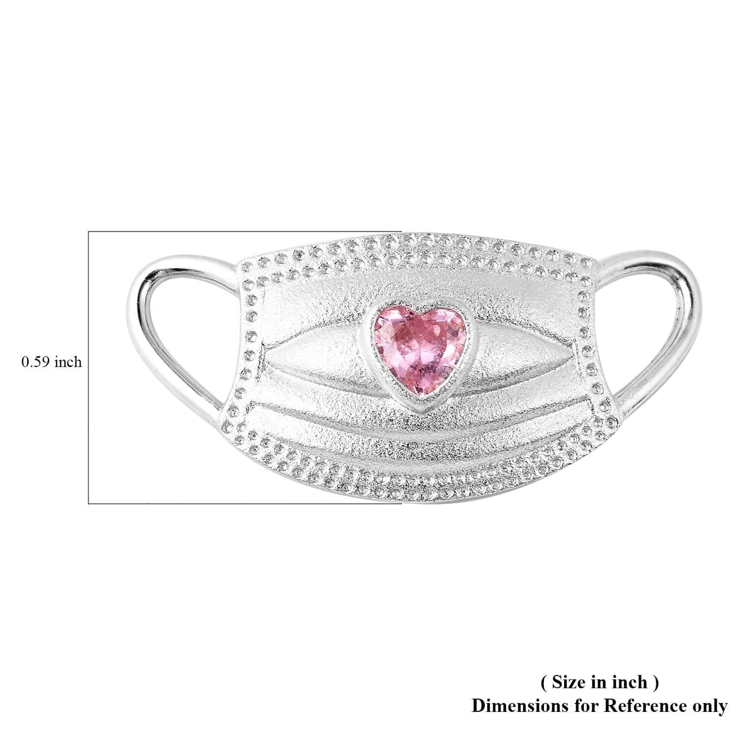 Shop LC Simulated Pink Diamond Charm Mask Pendant - 925 Sterling Silver Jewelry for Women | Perfect Nurse & Doctor Gift for Birthday, Graduation & Appreciation | Medical-Themed Fashion Accessory for Healthcare Workers