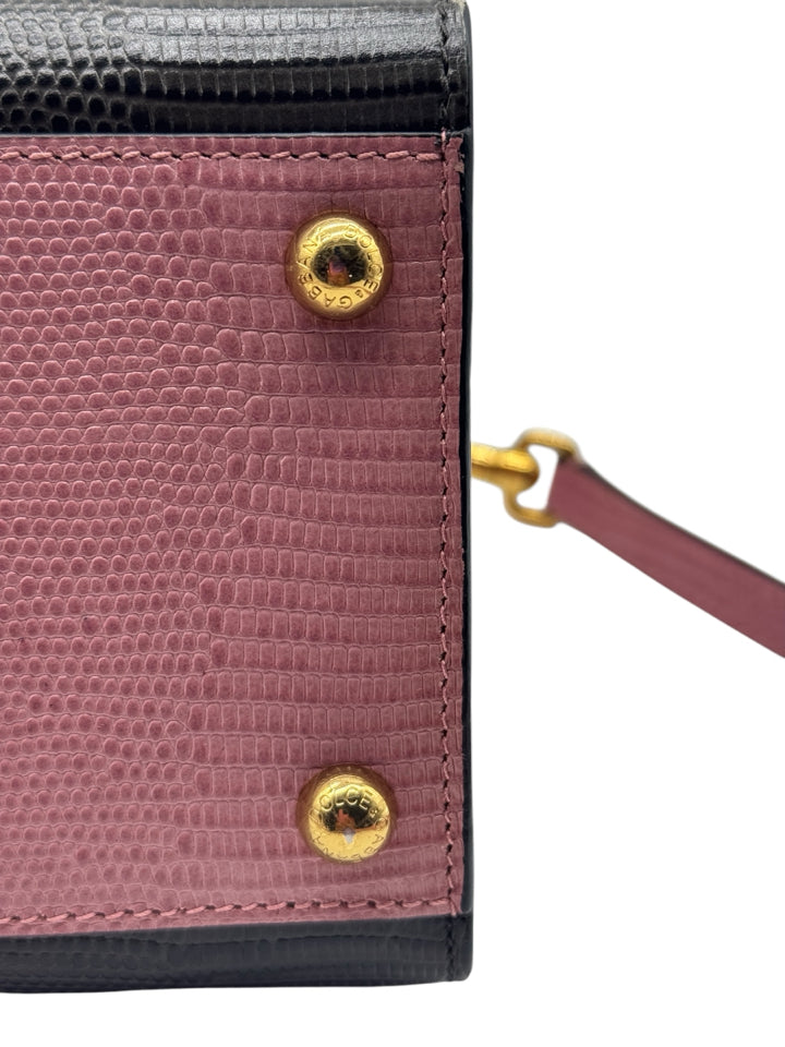 Dolce & Gabbana Iguana Embossed Crystal Satchel Bag - Luxury Designer Handbag for Women, Evening Parties & Special Occasions