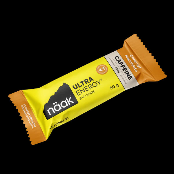 Naak Ultra Energy Bar with Caffeine - High Protein Vegan Snack for Hiking, Running & Workouts - Quick Energy Boost for Athletes & Outdoor Adventures