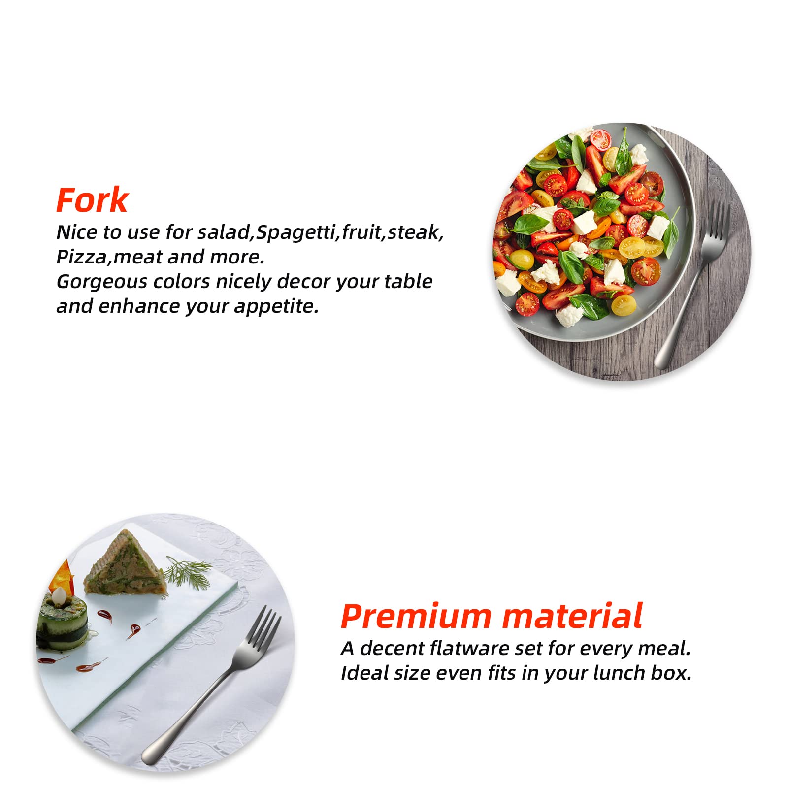 12-Piece Black Stainless Steel Silverware Forks Set - Durable Kitchen Cutlery for Restaurant, Home & Apartment | Perfect for Dining, Parties, and Everyday Use