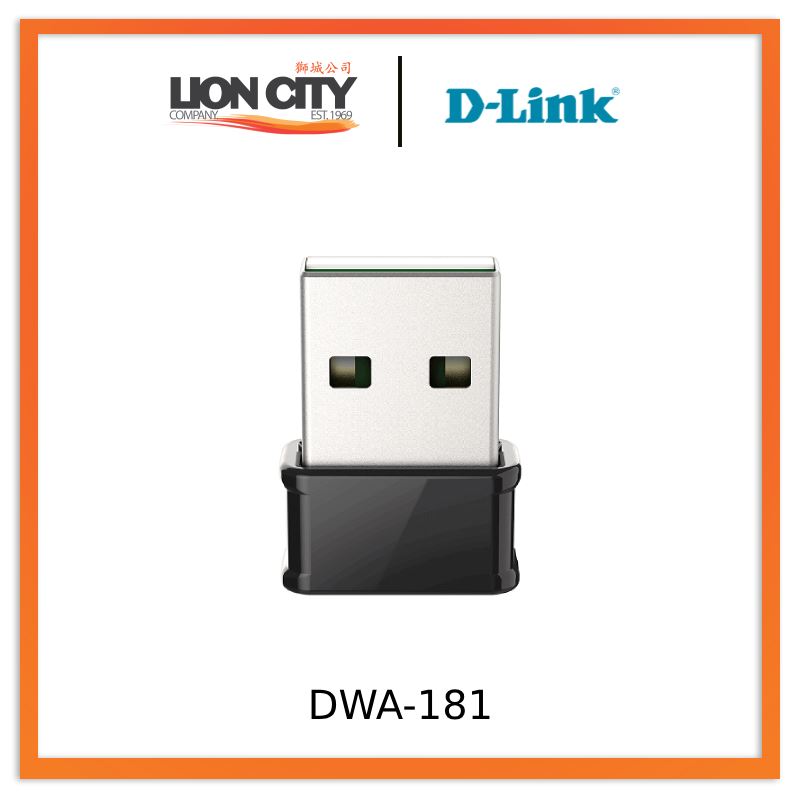 D-Link DWA-181 AC1300 MU-MIMO Nano USB WiFi Adapter - High-Speed Wireless Network for Laptop & PC - Perfect for Gaming, Streaming & Home Office Use