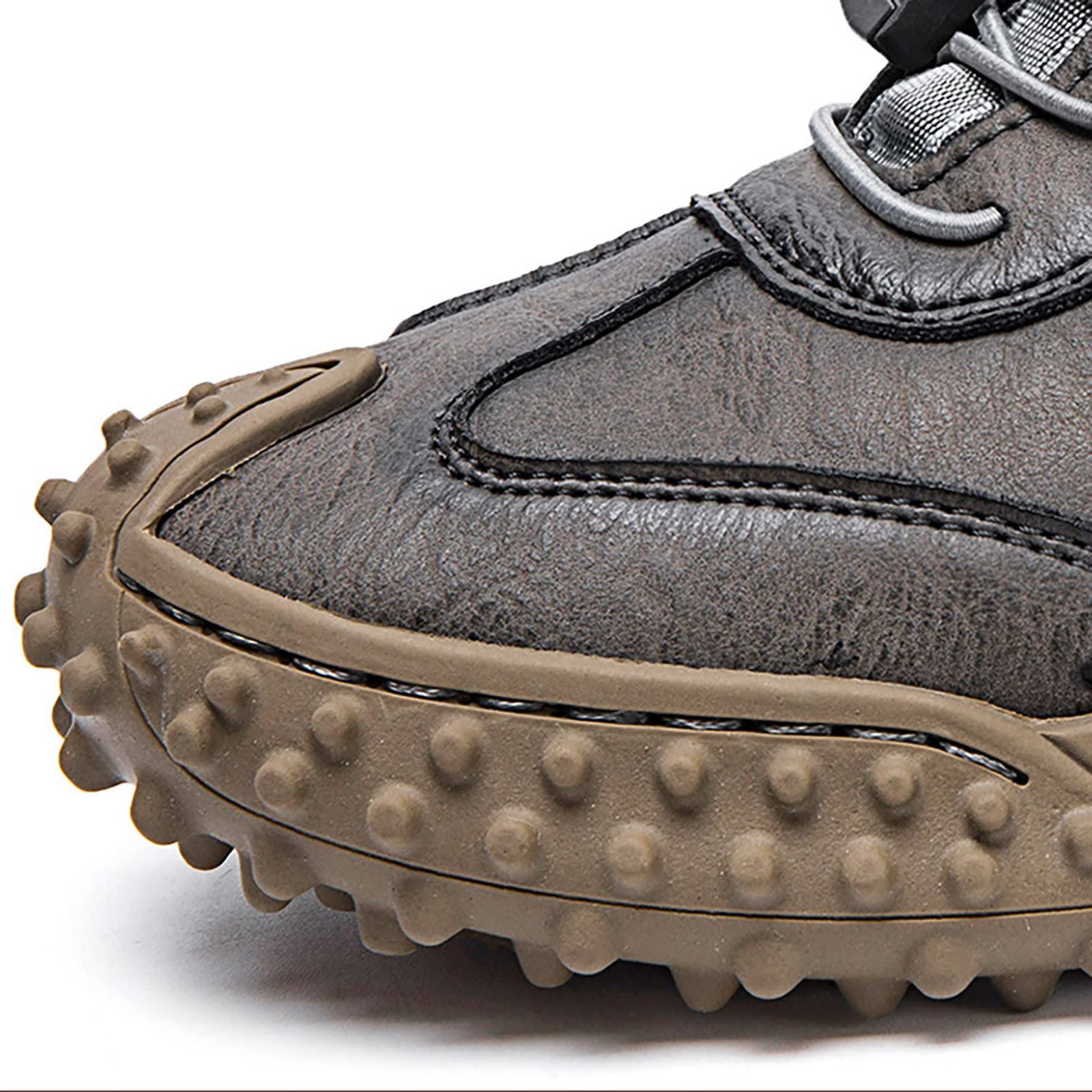 **Men's High Top Leather Sneakers - Breathable Handmade Casual Shoes for Autumn - Size 13 with Comfortable Insoles - Perfect for Daily Wear, Work & Outdoor Activities**