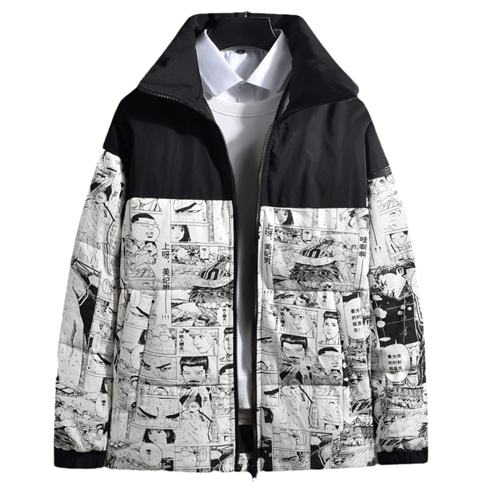 YDYBY Men's Winter Down Jacket - Heavyweight Insulated Puffer Coat with Full-Length Warmth, Hip Hop Fashion Style for Cold Weather - Perfect for Urban Commuting, Outdoor Activities & Streetwear Looks