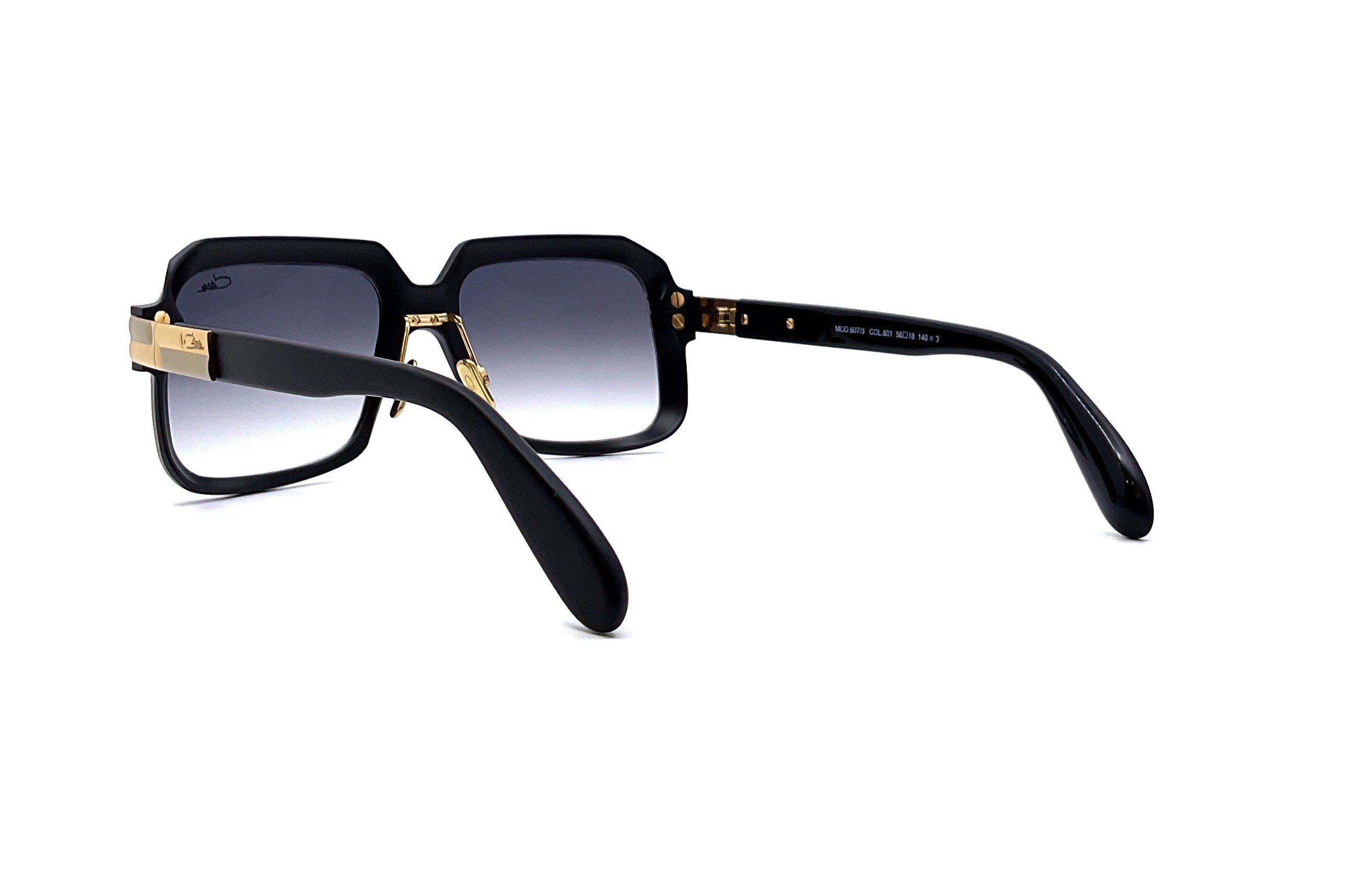 Cazal 607/3 ALU Sunglasses - Black/Gold Frame with UV Protection - Perfect for Outdoor Sports, Driving & Fashion Accessories