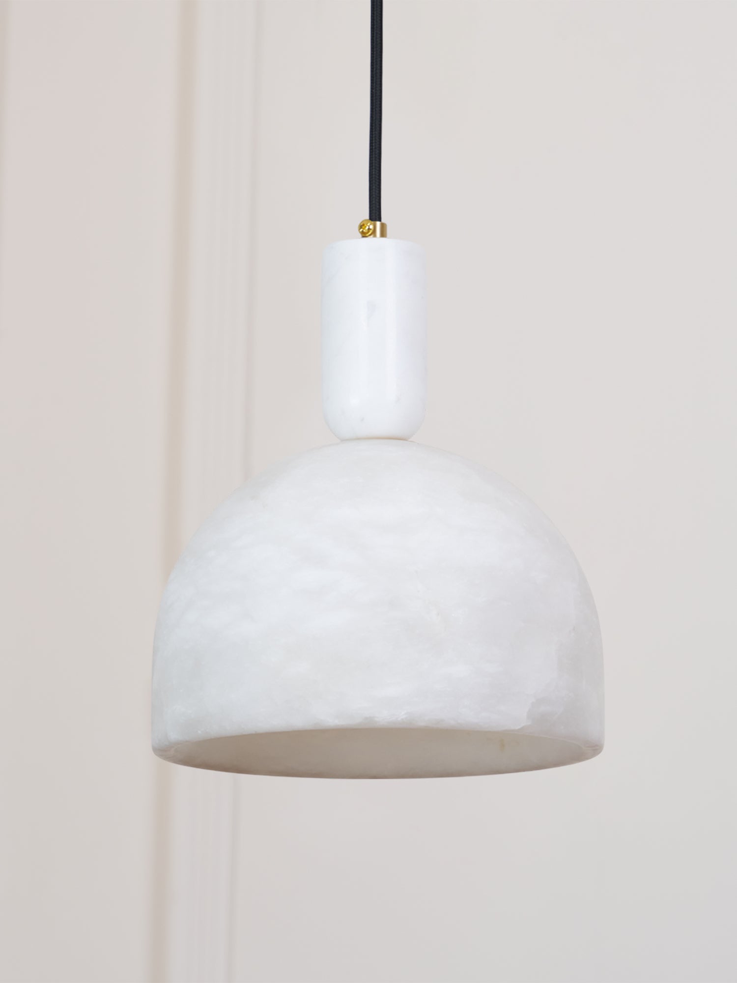 Blair Alabaster Pendant Light - Modern Glass Ceiling Lamp with Gold Finish for Dining Room, Kitchen Island & Bedroom Lighting
