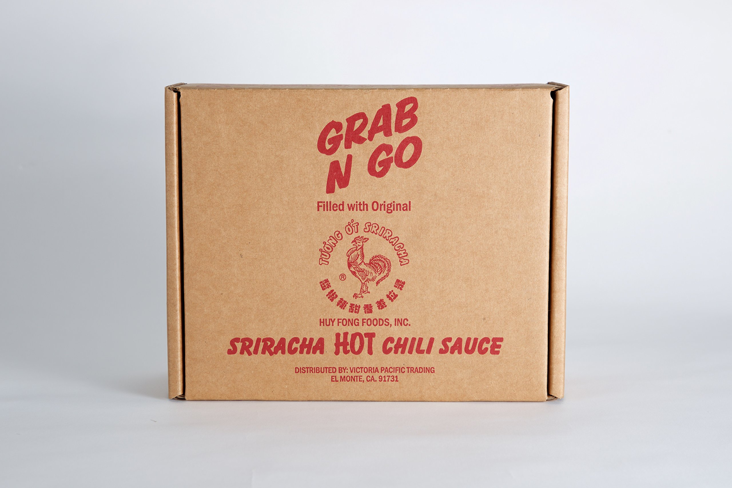 Huy Fong Sriracha Hot Chili Sauce Packets (200 Pack) - Spicy Flavor for Burgers, Tacos, Pho & Asian Dishes - Grab N Go Convenient Single-Serve Packets