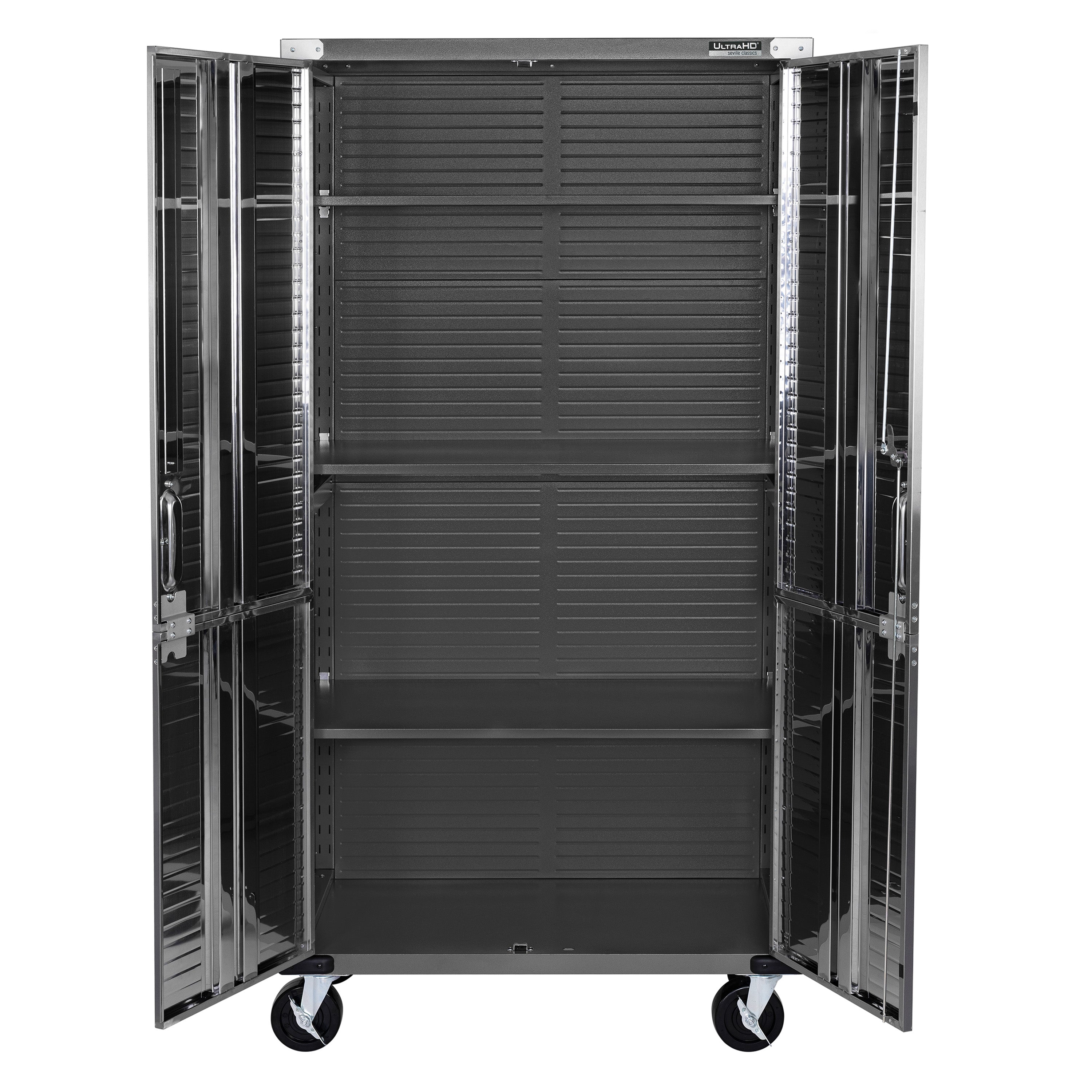 UltraHD® 4-Piece Storage Cabinet System with Workbench - Heavy Duty Garage Organization for Tools & Equipment - Perfect for Home Workshop, Garage Storage & DIY Projects