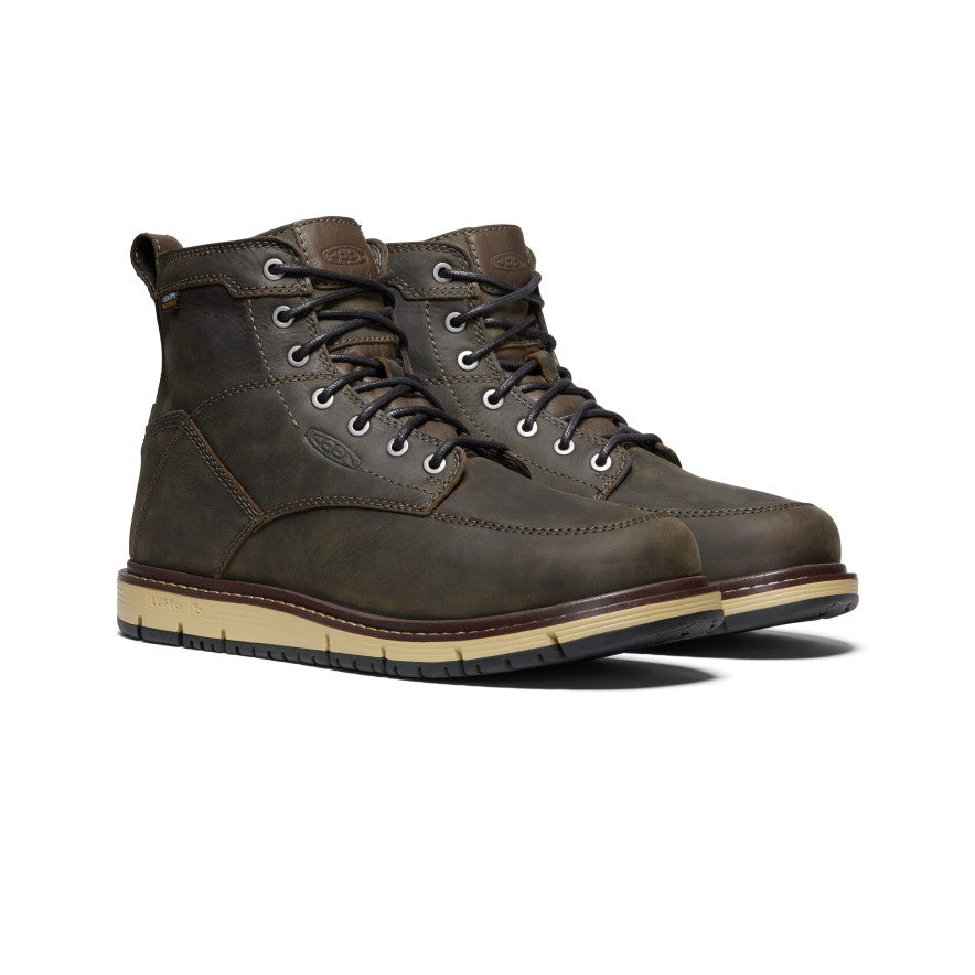**Men's San Jose 6 Waterproof Soft Toe Work Boots - Cascade Brown | Durable & Comfortable for Construction, Hiking & Outdoor Work**