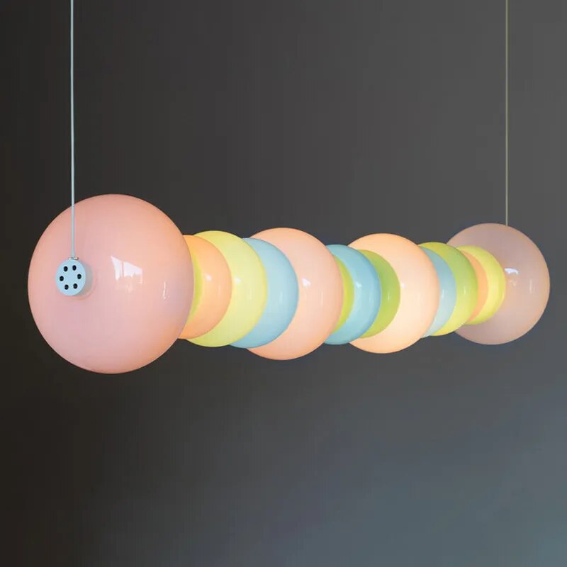 Pebbles Glass LED Chandelier - Modern Crystal Ceiling Light for Kids Bedroom & Nursery - Perfect for Children's Room Decor & Play Area Lighting