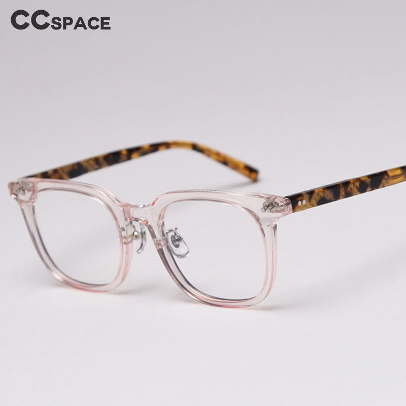 CCspace Unisex Full Rim Square TR90 Titanium Frame Eyeglasses 47398 - Lightweight & Durable Glasses for Work, Reading & Everyday Use