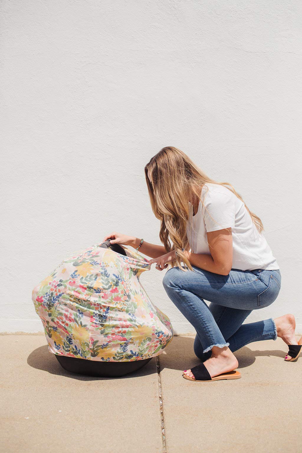 Lark Multi-Use Baby Cover - Universal Car Seat Cover, Nursing Cover & Stroller Canopy | Stretchy Breathable Fabric for All Seasons | Fashionable Designs with Easy Mom Access | Perfect for Travel, Shopping & Outdoor Activities