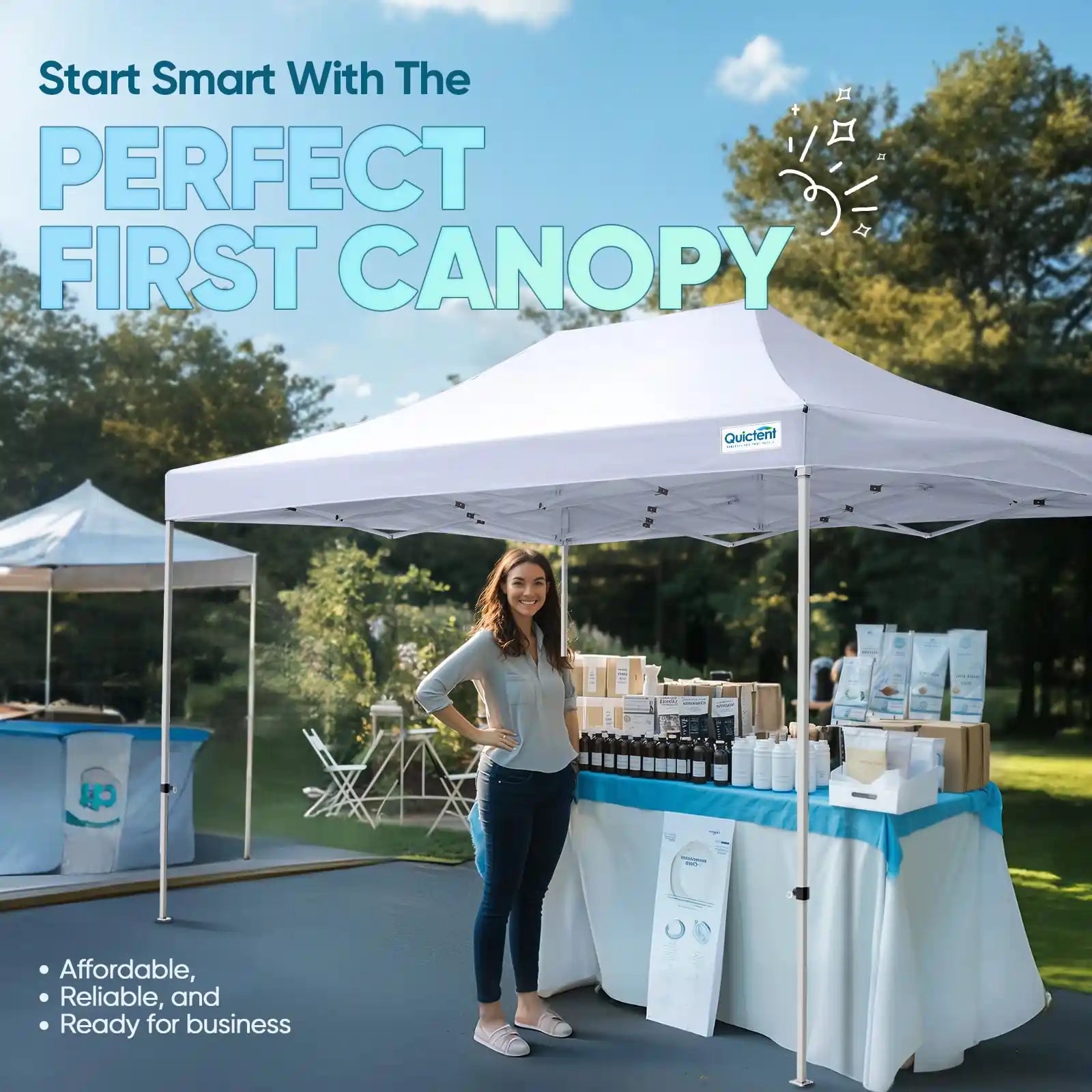 Heavy Duty Commercial Pop Up Canopy Tent - Waterproof Instant Shelter for Outdoor Events, Parties, Markets & Camping