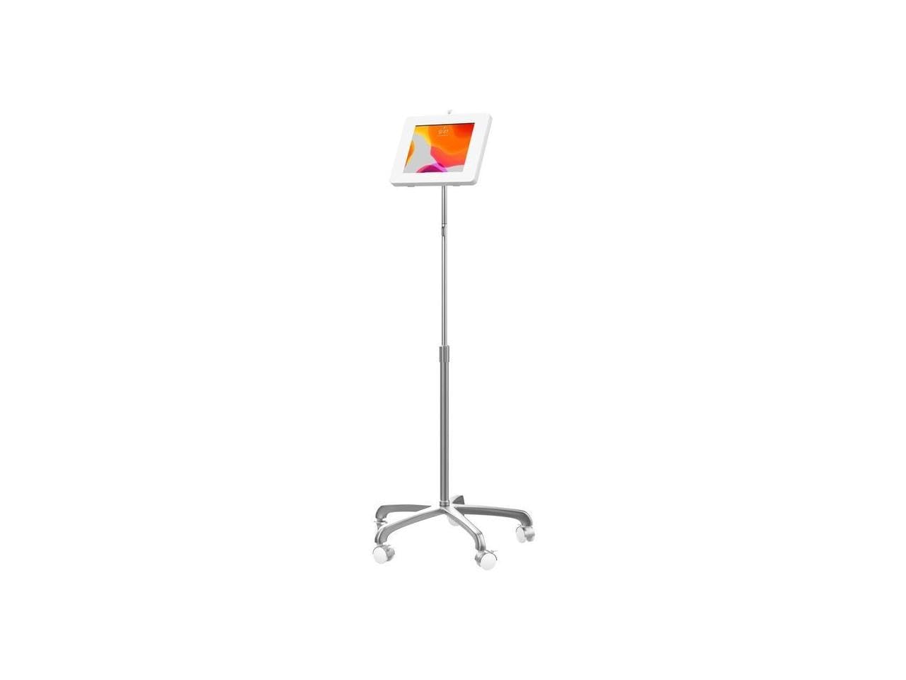 Heavy-Duty Universal Tablet Floor Stand for iPad Pro 11 M4/Air 11 M3/10th Gen, Samsung Galaxy Tab - Secure Adjustable Mobile Stand with Enclosure - Perfect for Retail Displays, Trade Shows & Home Office Use