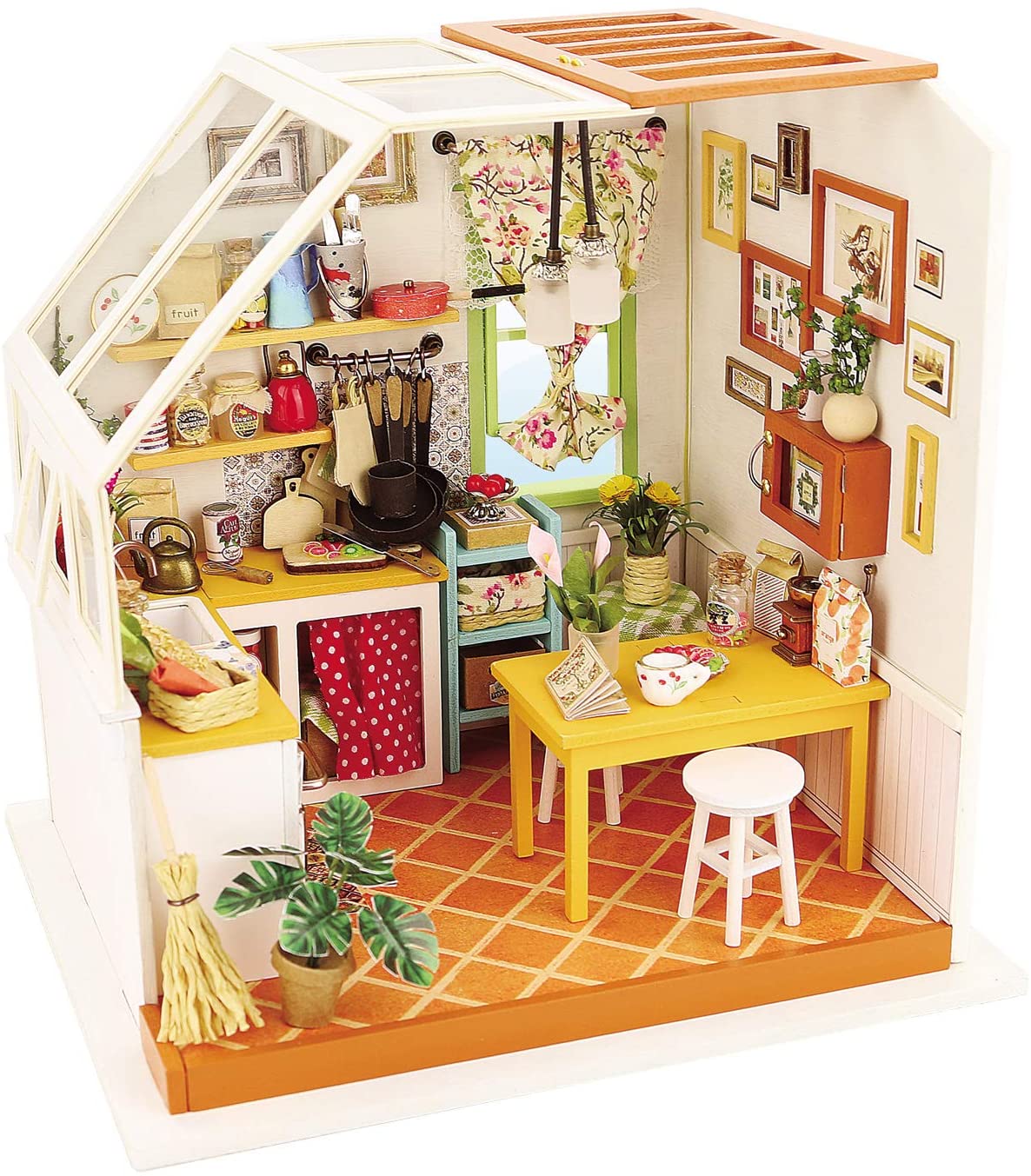 DIY Miniature House Kit: Jason's Kitchen - Creative Miniature Dollhouse Craft for Adults & Teens - Perfect for Home Decor, Gift Giving & Relaxation