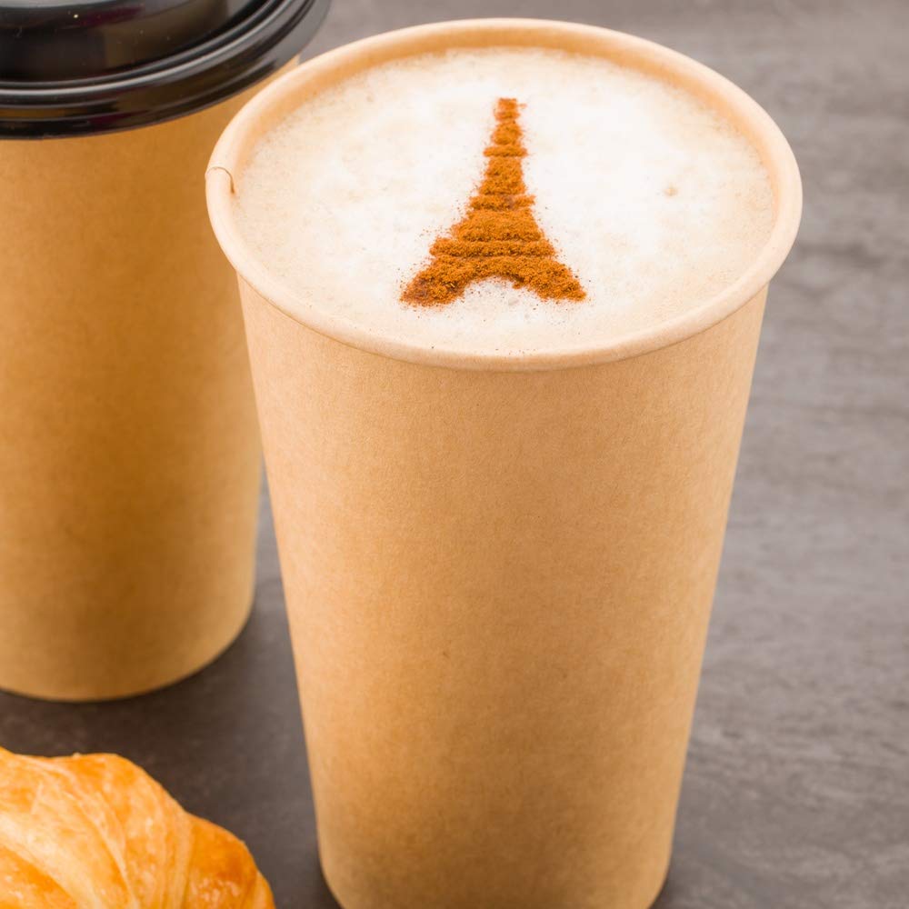 Eco-Friendly 16 oz Recyclable Brown Paper Coffee Cups - 1000 Pack, Leak-Resistant Rolled Rim, No Artificial Dyes | Perfect for Coffee Shops, Restaurants, Offices & Events