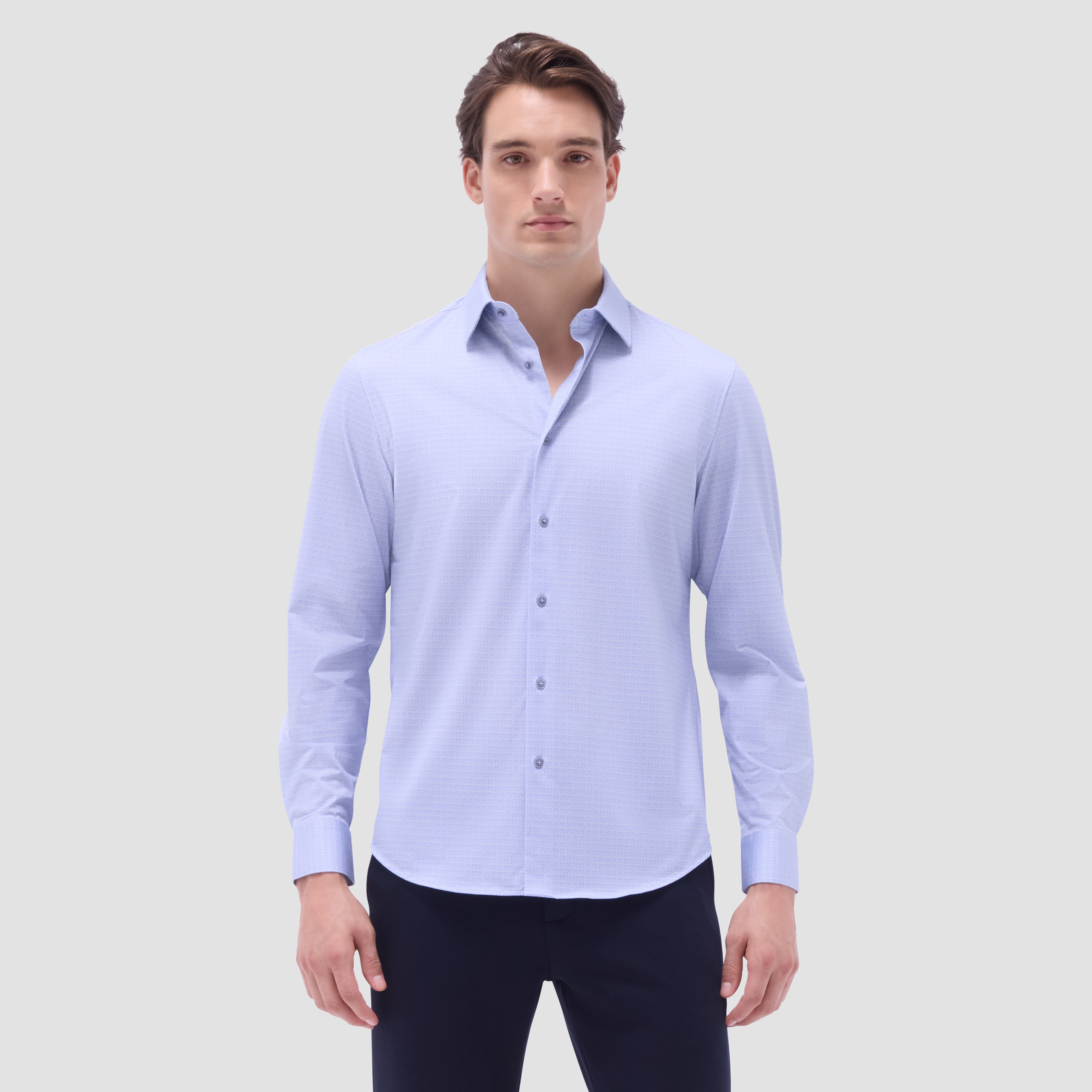 James Geometric Print Cotton Shirt for Men - Stylish Casual Button Down Shirt for Everyday Wear, Office & Date Night